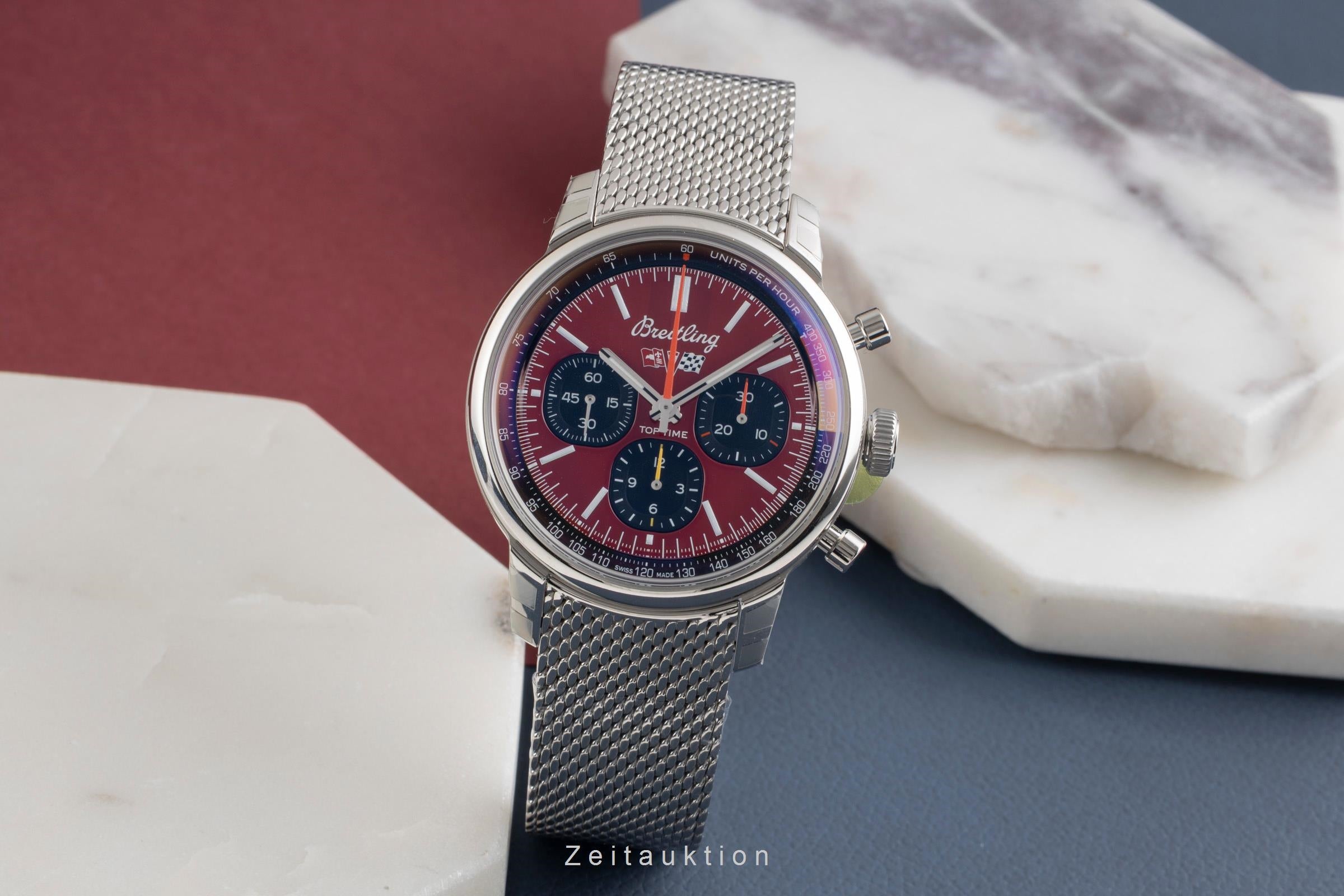 Breitling Top Time cronógrafo acero automático reloj para caballeros AB01761A1K1A1 LP: 7650EUR  [2601350]