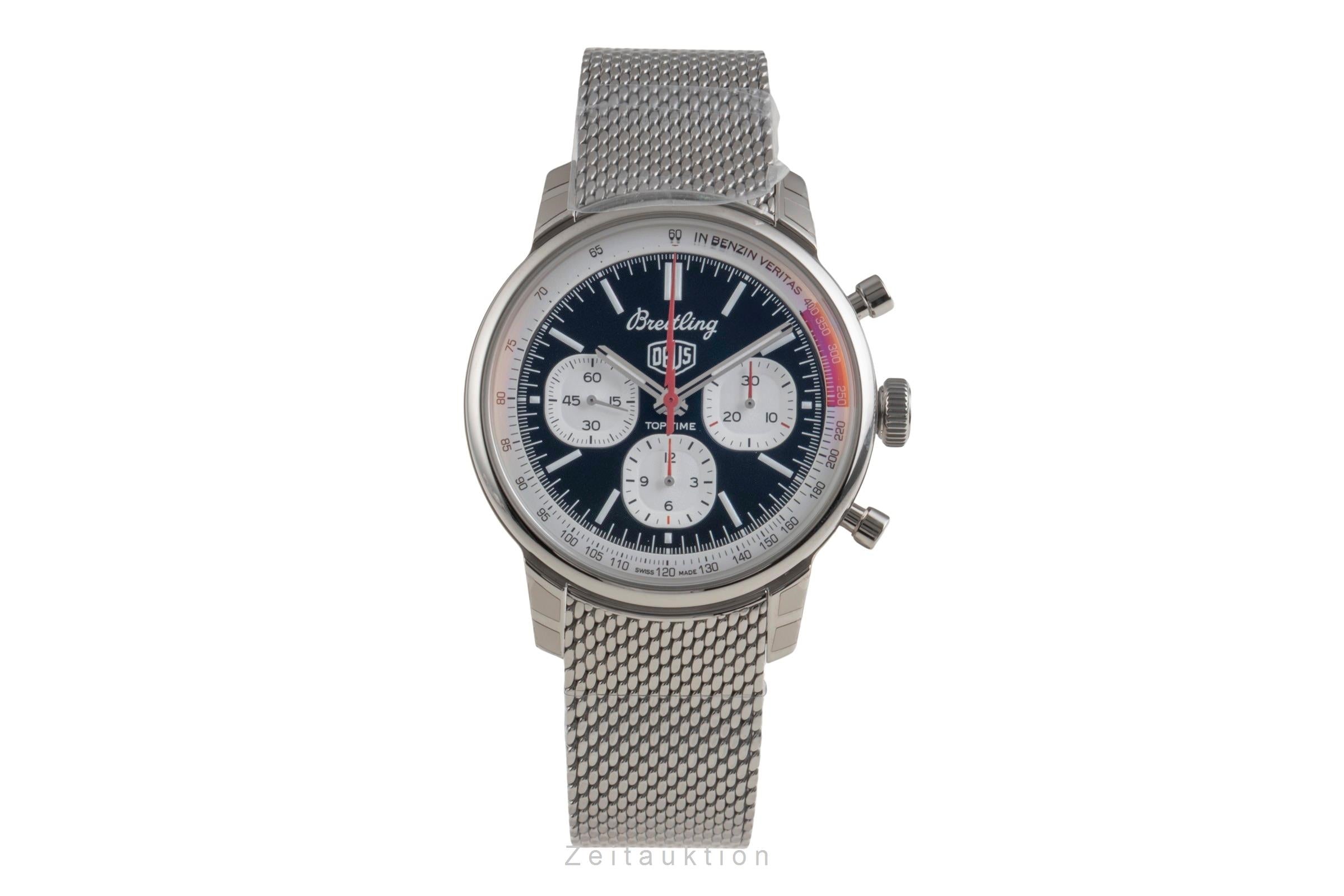 Breitling Top Time cronógrafo acero automático reloj para caballeros AB01765A1B1A1 LP: 7650EUR  [2601352]