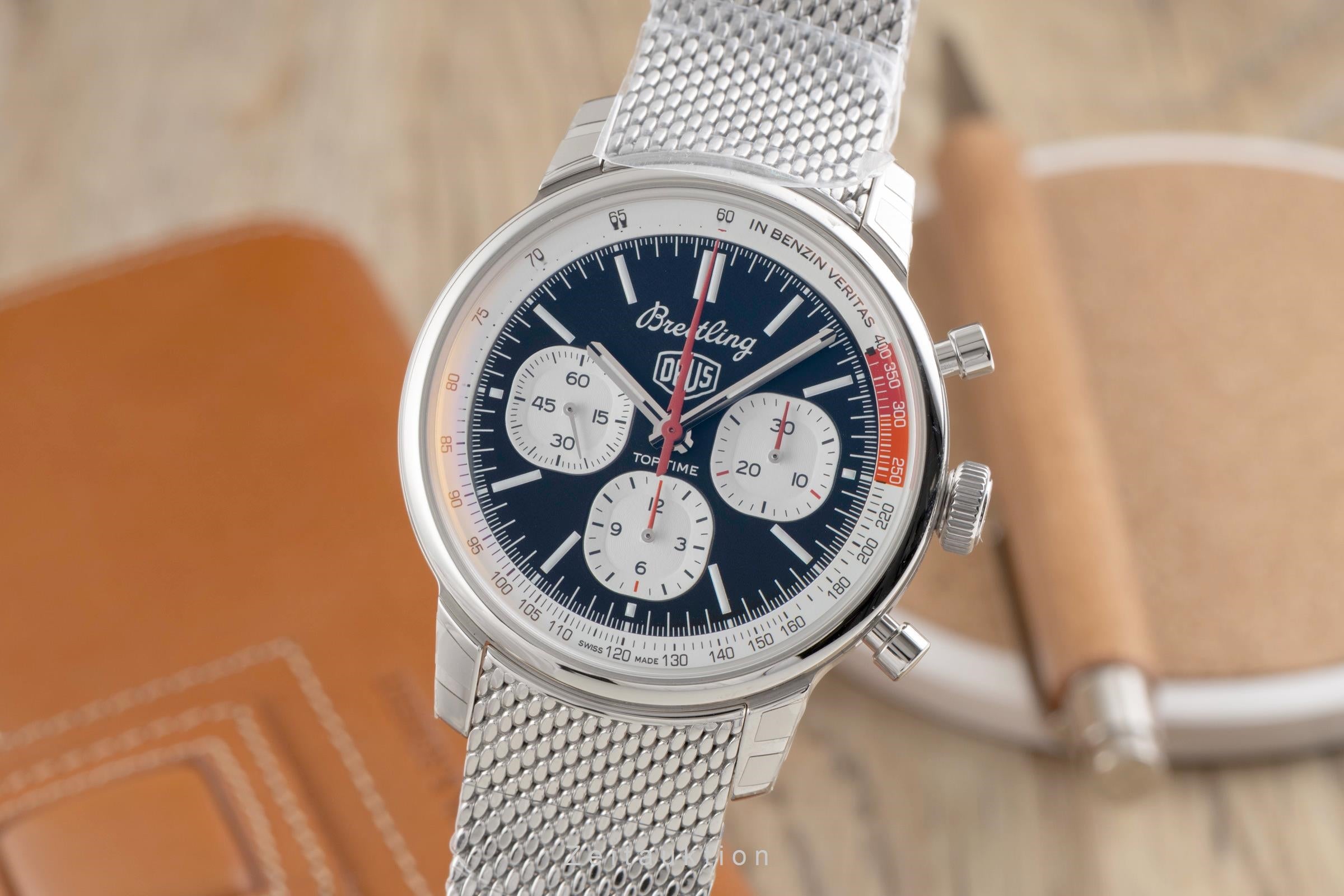 Breitling Top Time cronógrafo acero automático reloj para caballeros AB01765A1B1A1 LP: 7650EUR  [2601352]