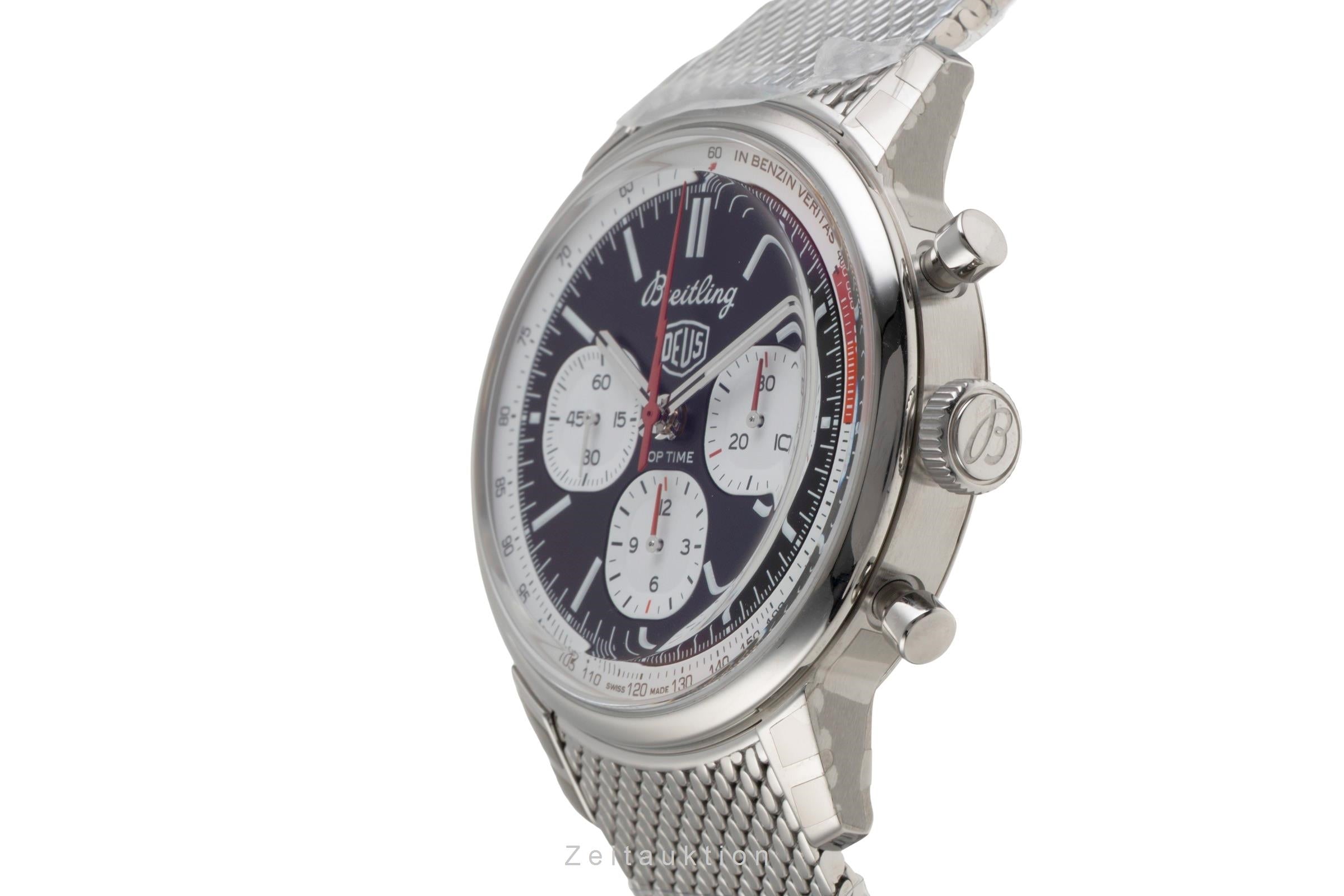 Breitling Top Time cronógrafo acero automático reloj para caballeros AB01765A1B1A1 LP: 7650EUR  [2601352]