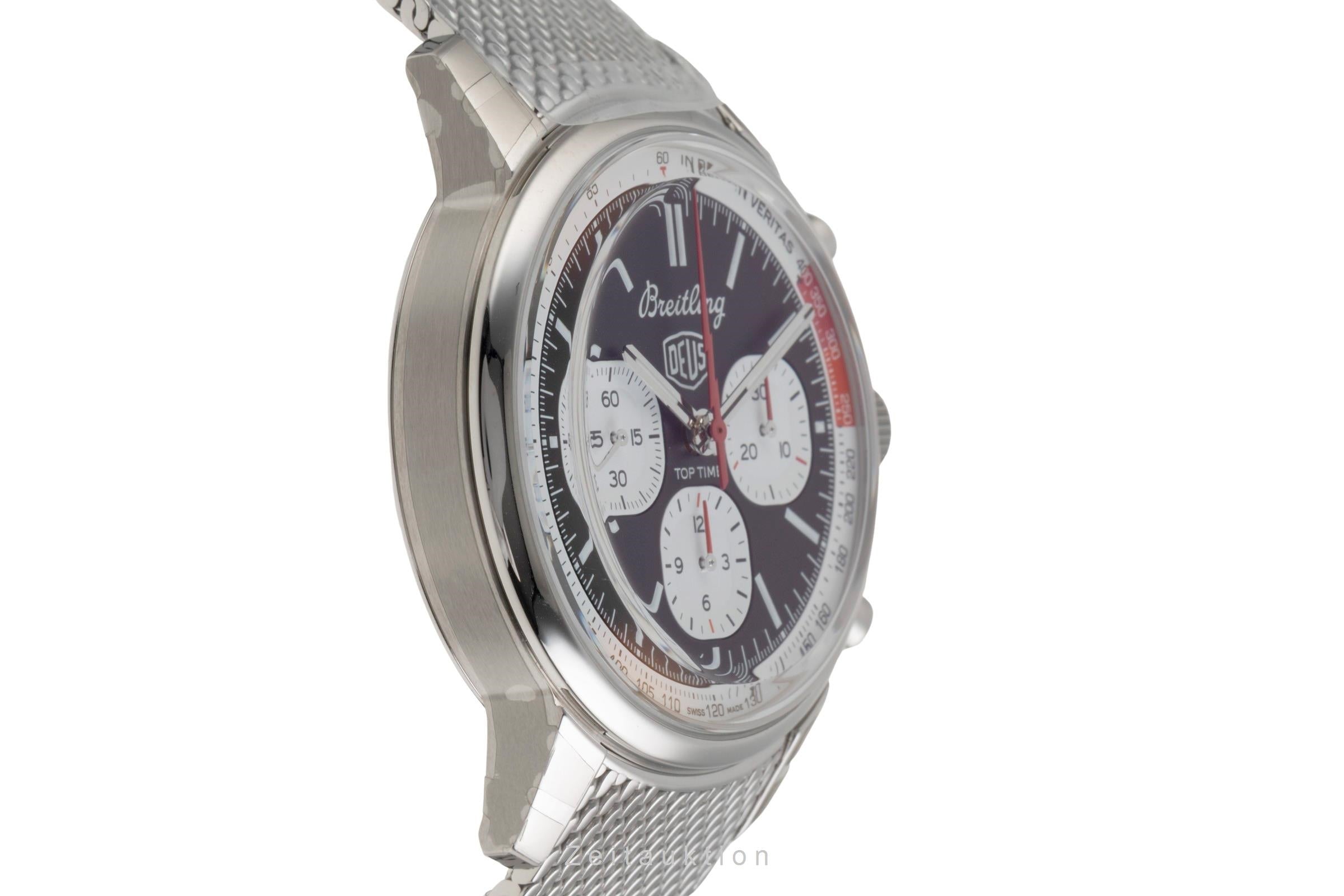 Breitling Top Time cronógrafo acero automático reloj para caballeros AB01765A1B1A1 LP: 7650EUR  [2601352]