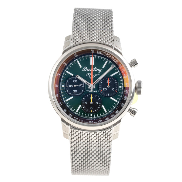 Breitling Top Time cronógrafo acero automático reloj para caballeros AB01762A1L1A1 LP: 7650EUR  [2601353]