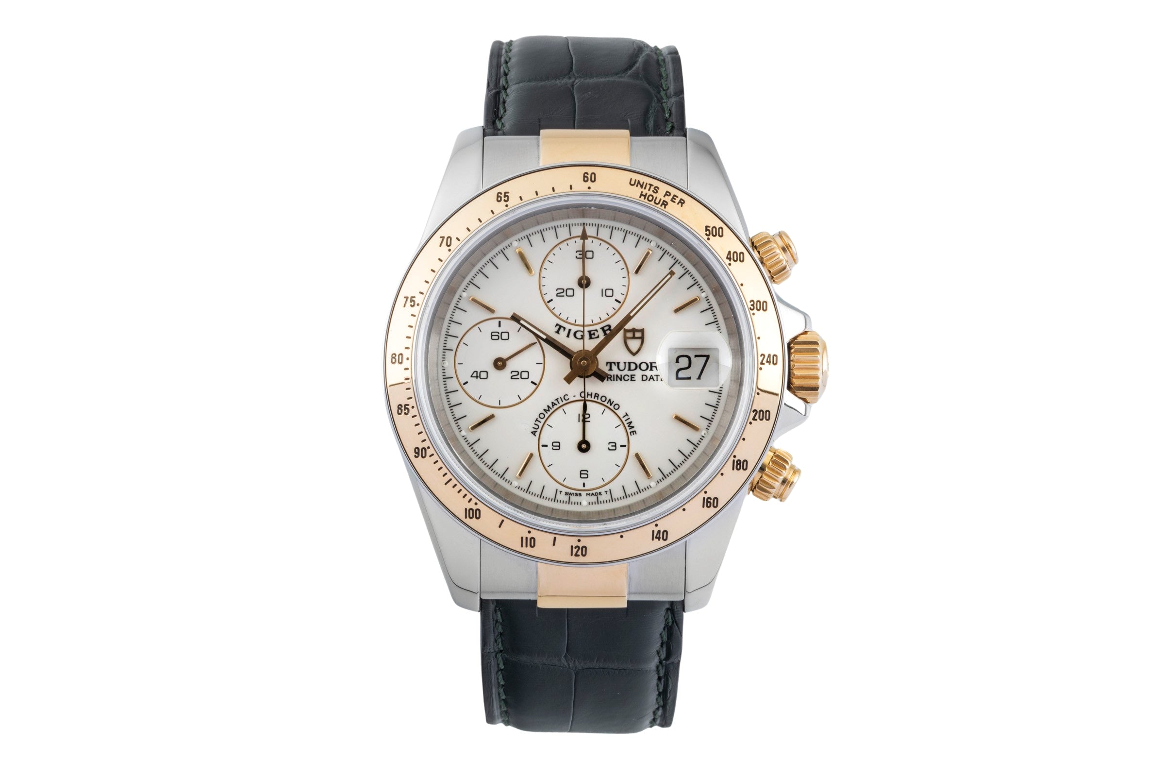 Tudor Prince Date chronograph steel / gold automatic men's watch 79263P  [2601358]