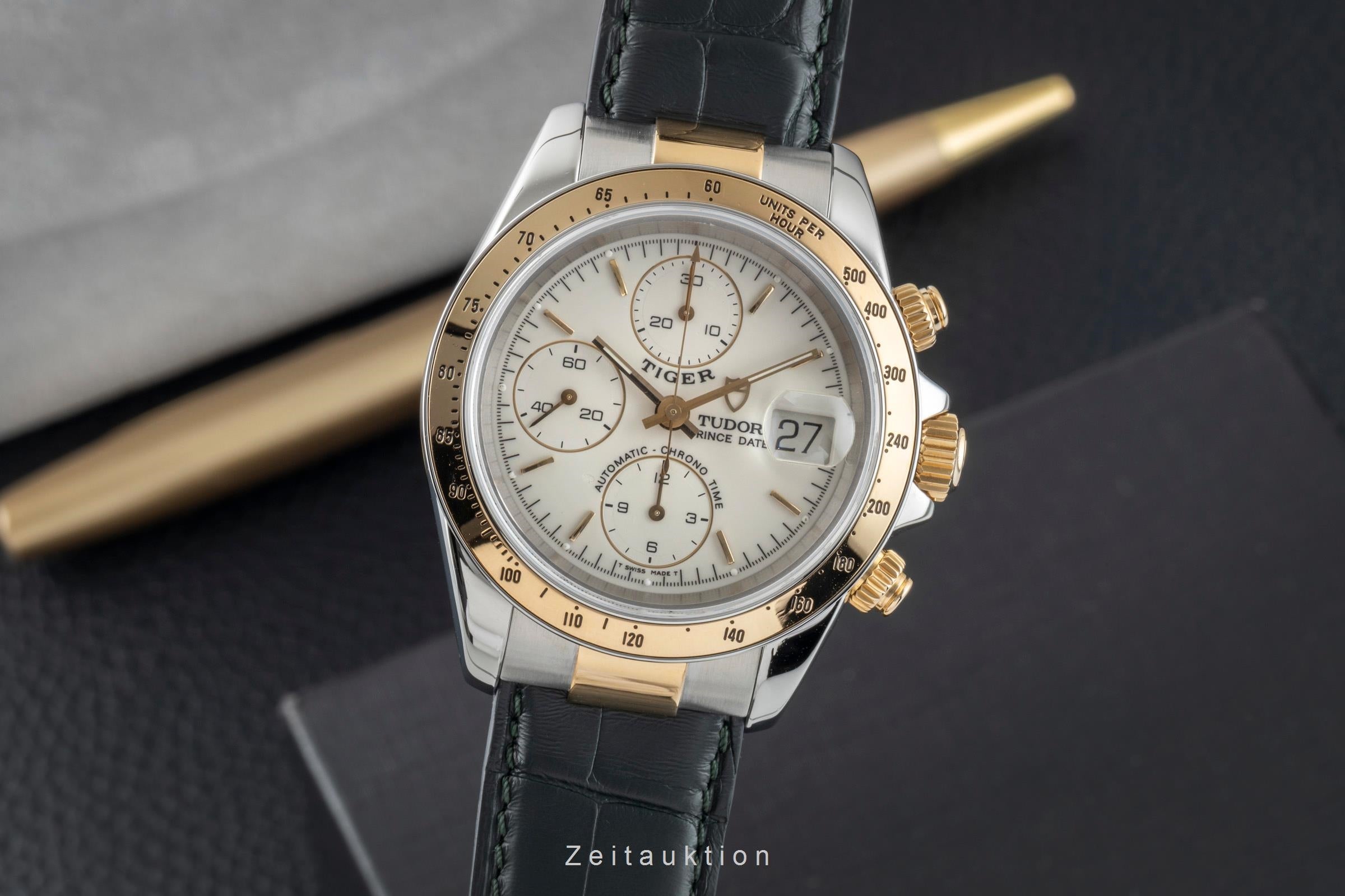 Tudor Prince Date chronograph steel / gold automatic men's watch 79263P  [2601358]