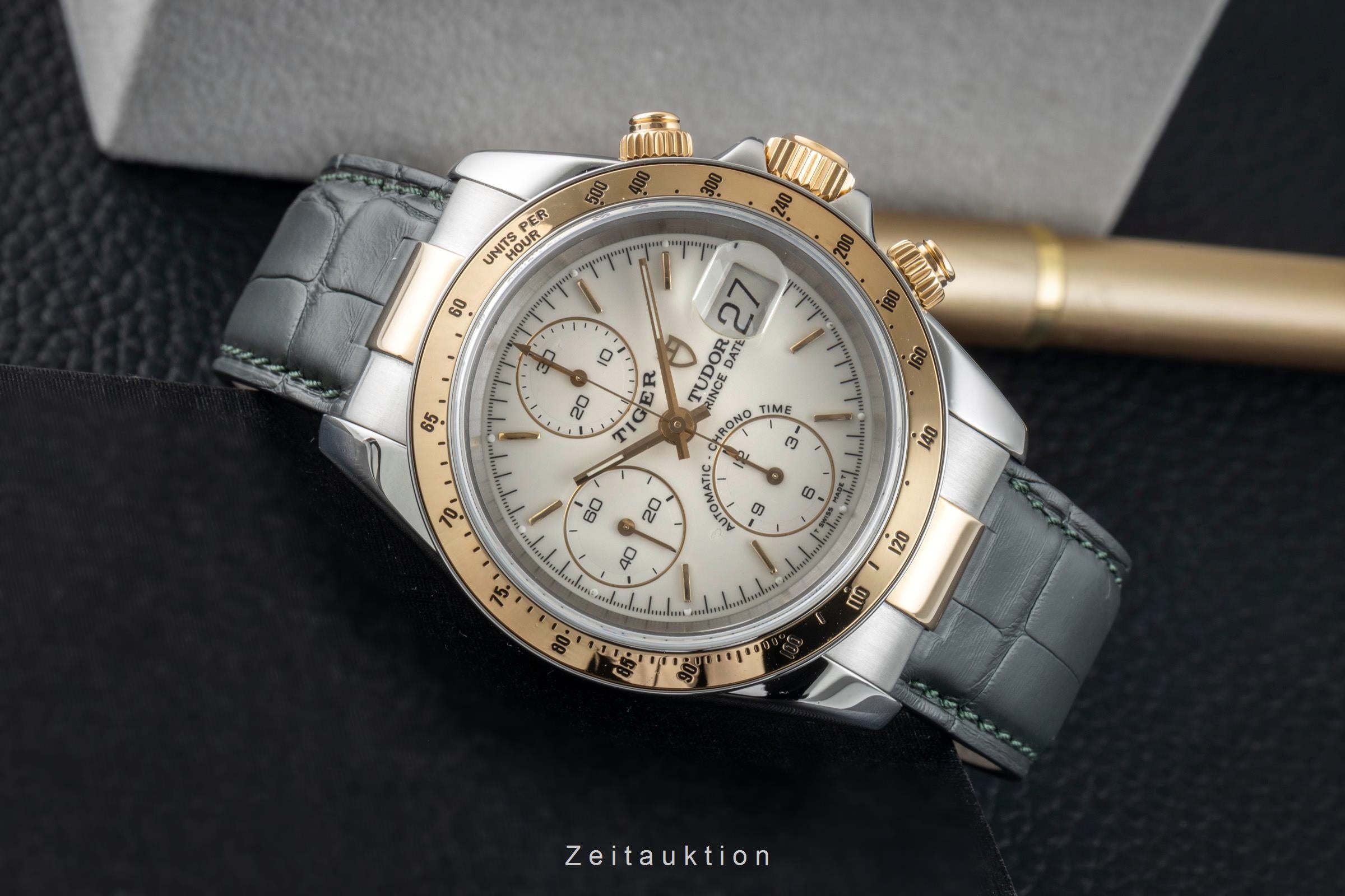 Tudor Prince Date chronograph steel / gold automatic men's watch 79263P  [2601358]