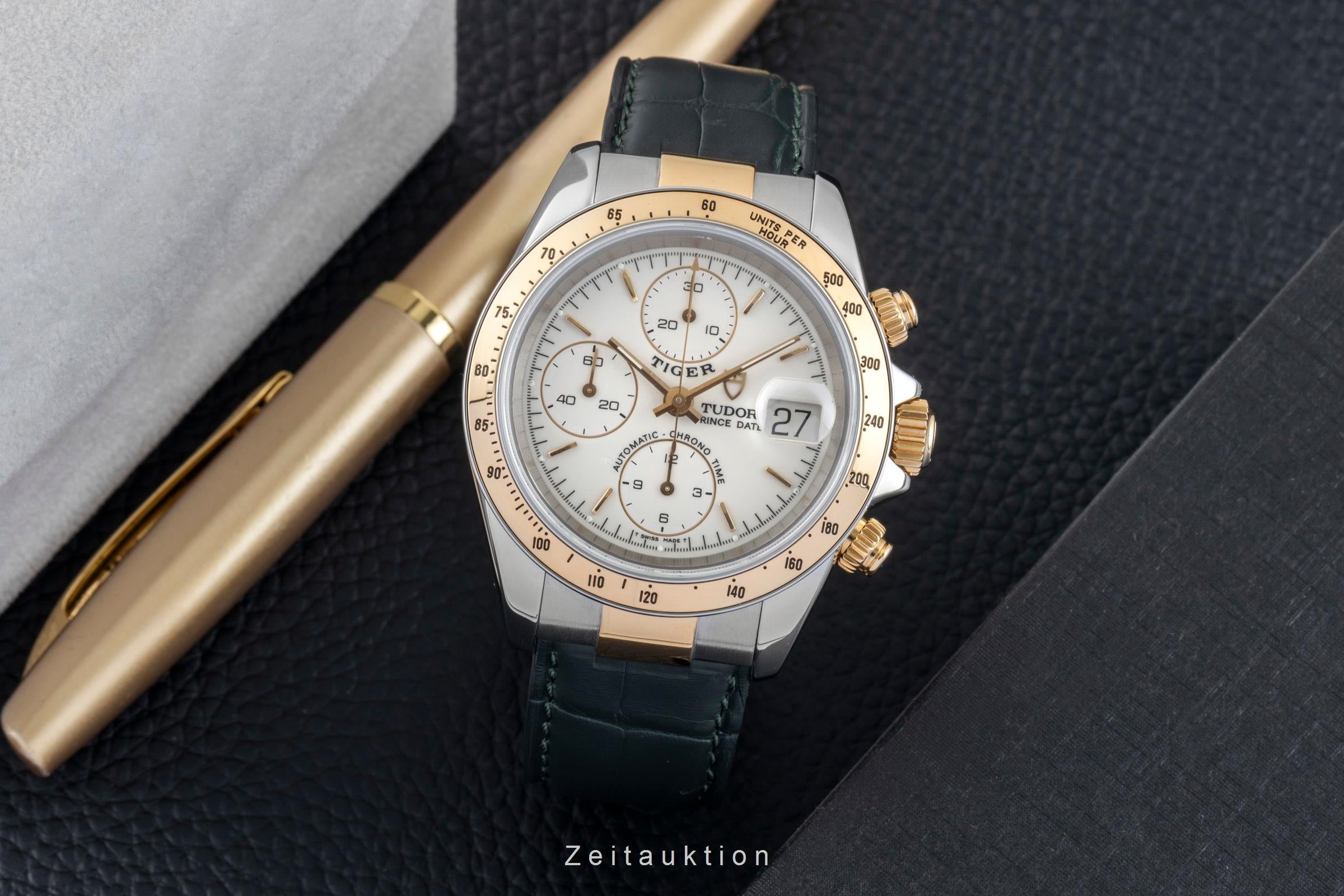 Tudor Prince Date chronograph steel / gold automatic men's watch 79263P  [2601358]