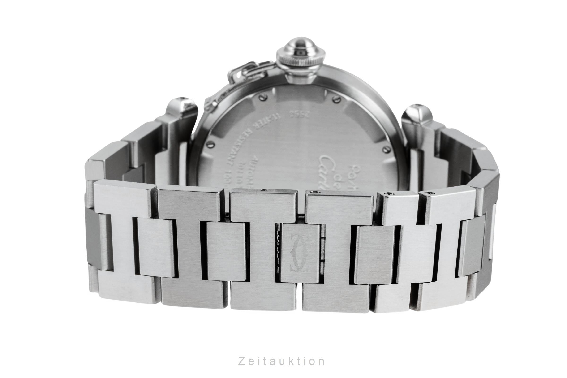 Cartier Pasha C GMT Big Date Automatik Stahl Herrenuhr Ref. W31049M7  [2601362]
