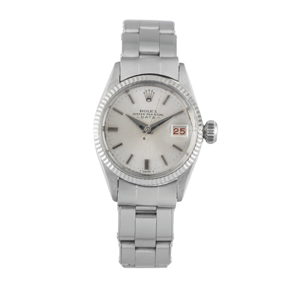 Rolex Lady Date acier / or blanc automatique montre pour femmes 6517 Vintage  [2601373]
