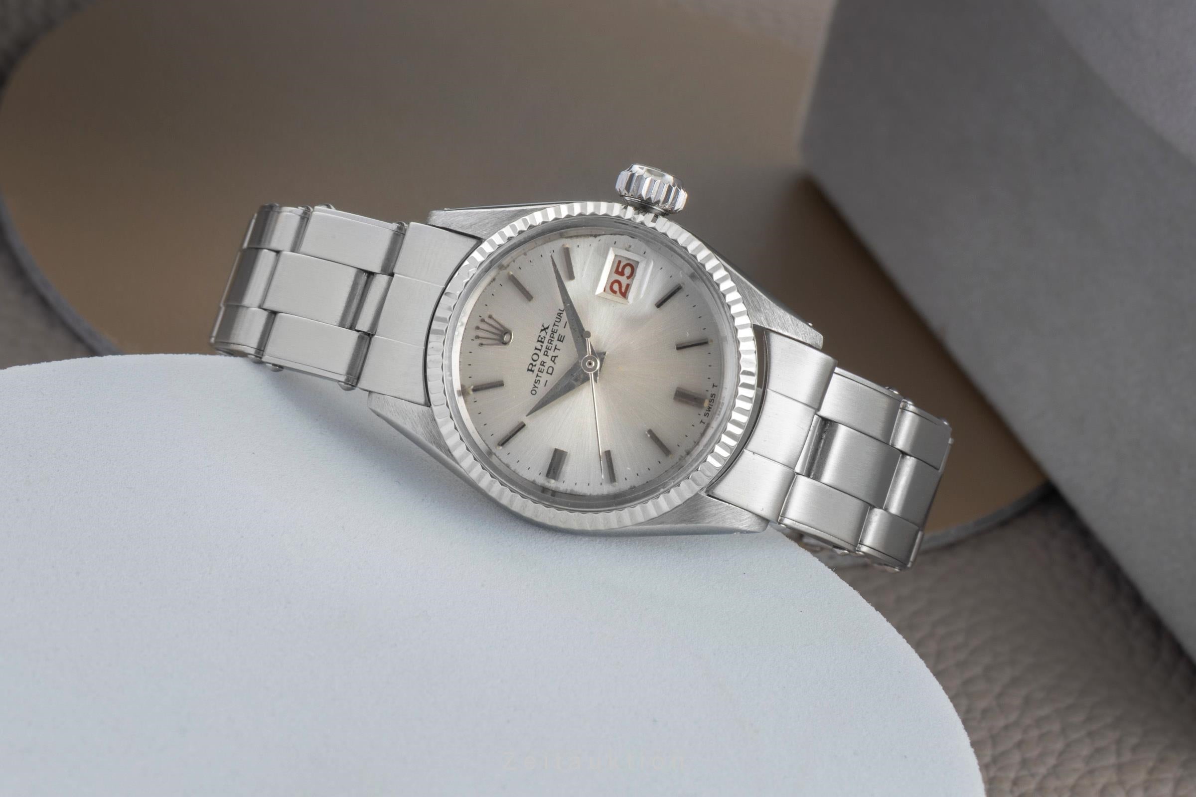 Rolex Lady Date acier / or blanc automatique montre pour femmes 6517 Vintage  [2601373]