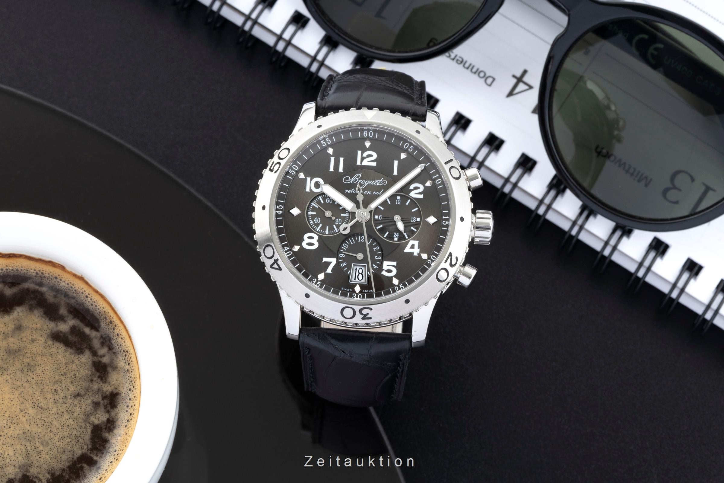 Breguet Type XXI Flyback Chronograph Automatik Stahl Herrenuhr Ref. 3810 [2601376]