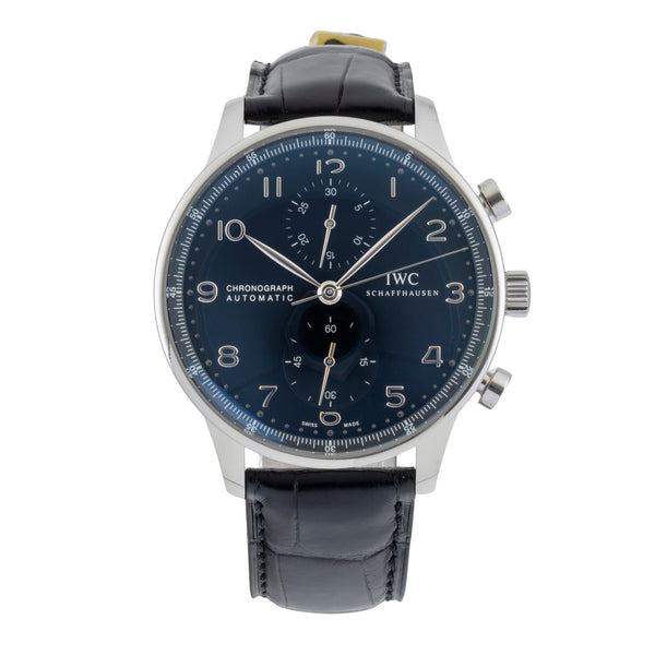 IWC Portugieser chronograph steel automatic men's watch IW371447 LP: 9100EUR  [2601377]