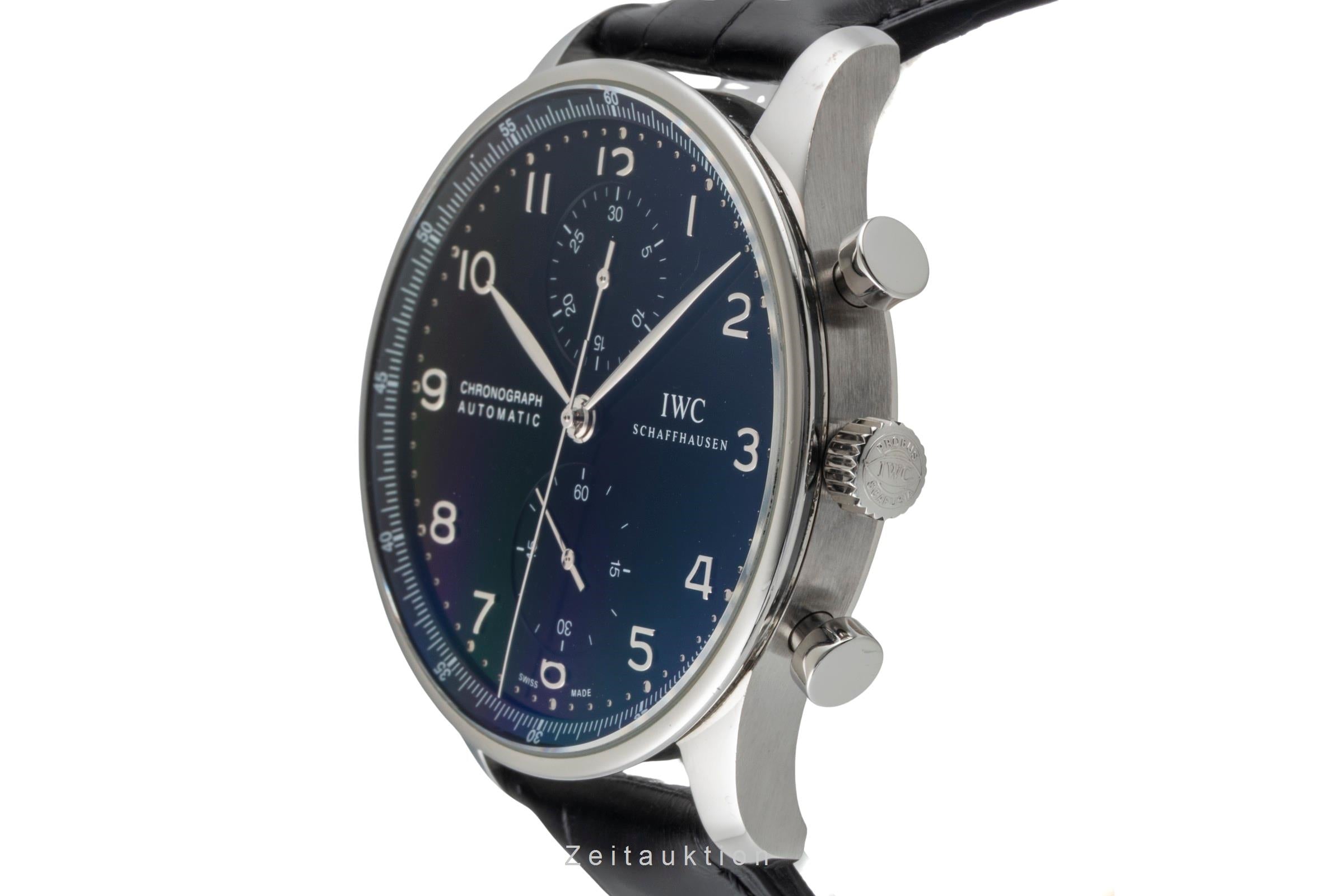 IWC Portugieser chronograph steel automatic men's watch IW371447 LP: 9100EUR  [2601377]