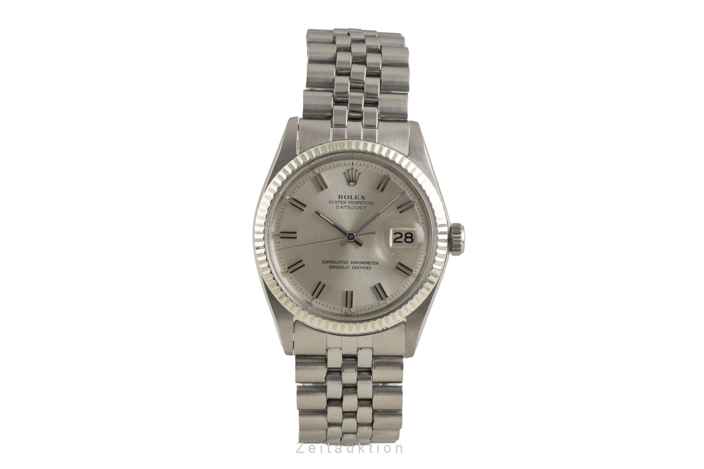 Rolex Datejust acero / oro blanco automático reloj para caballeros 1601 Vintage  [2601379]