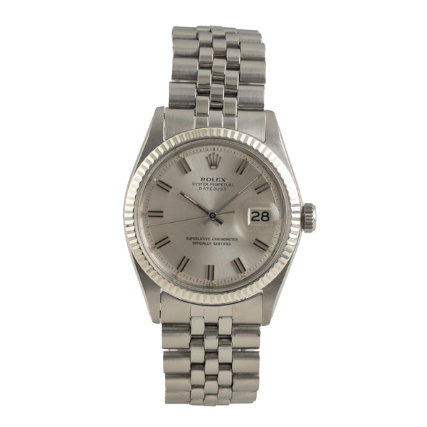 Rolex Datejust acero / oro blanco automático reloj para caballeros 1601 Vintage  [2601379]