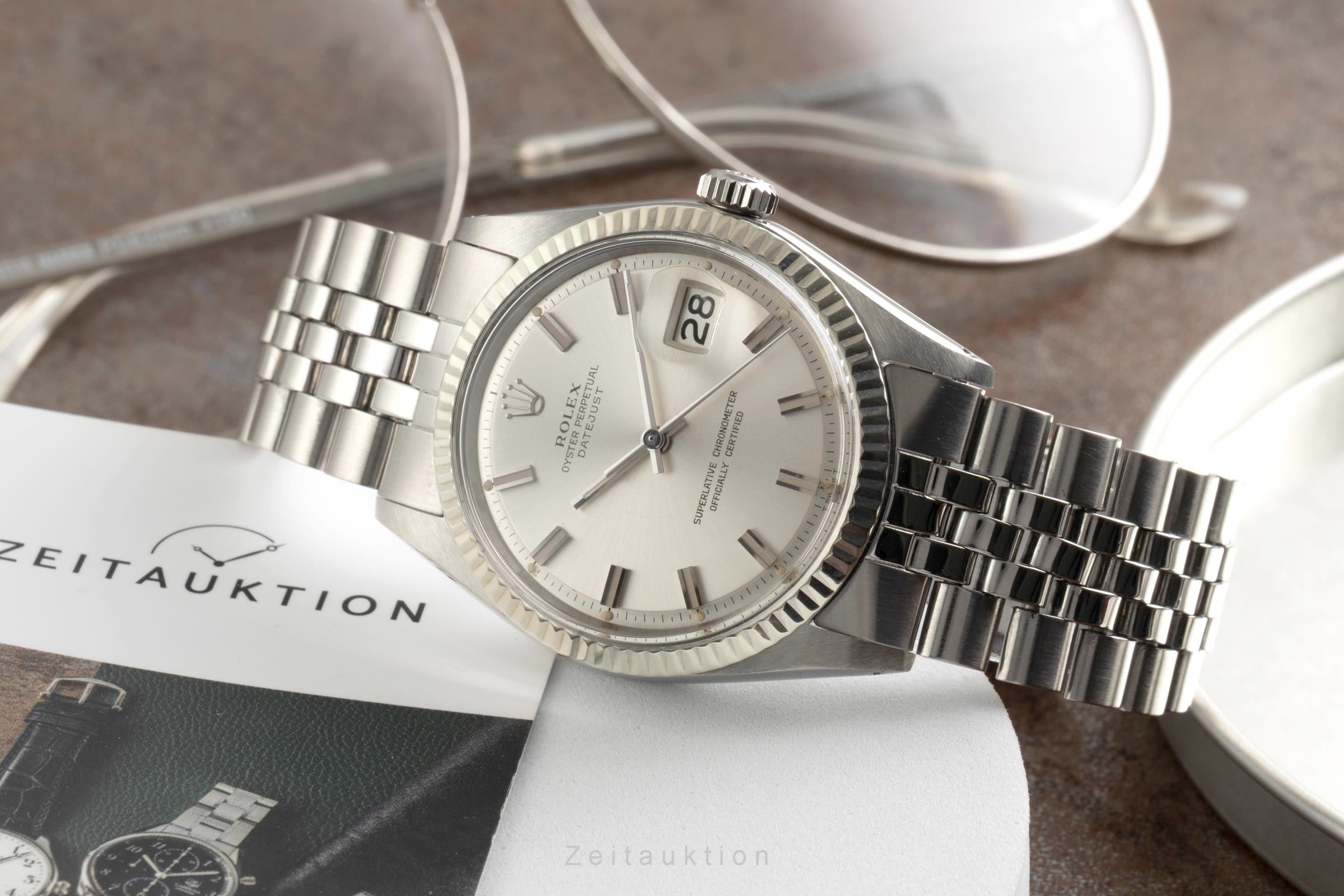 Rolex Datejust acero / oro blanco automático reloj para caballeros 1601 Vintage  [2601379]