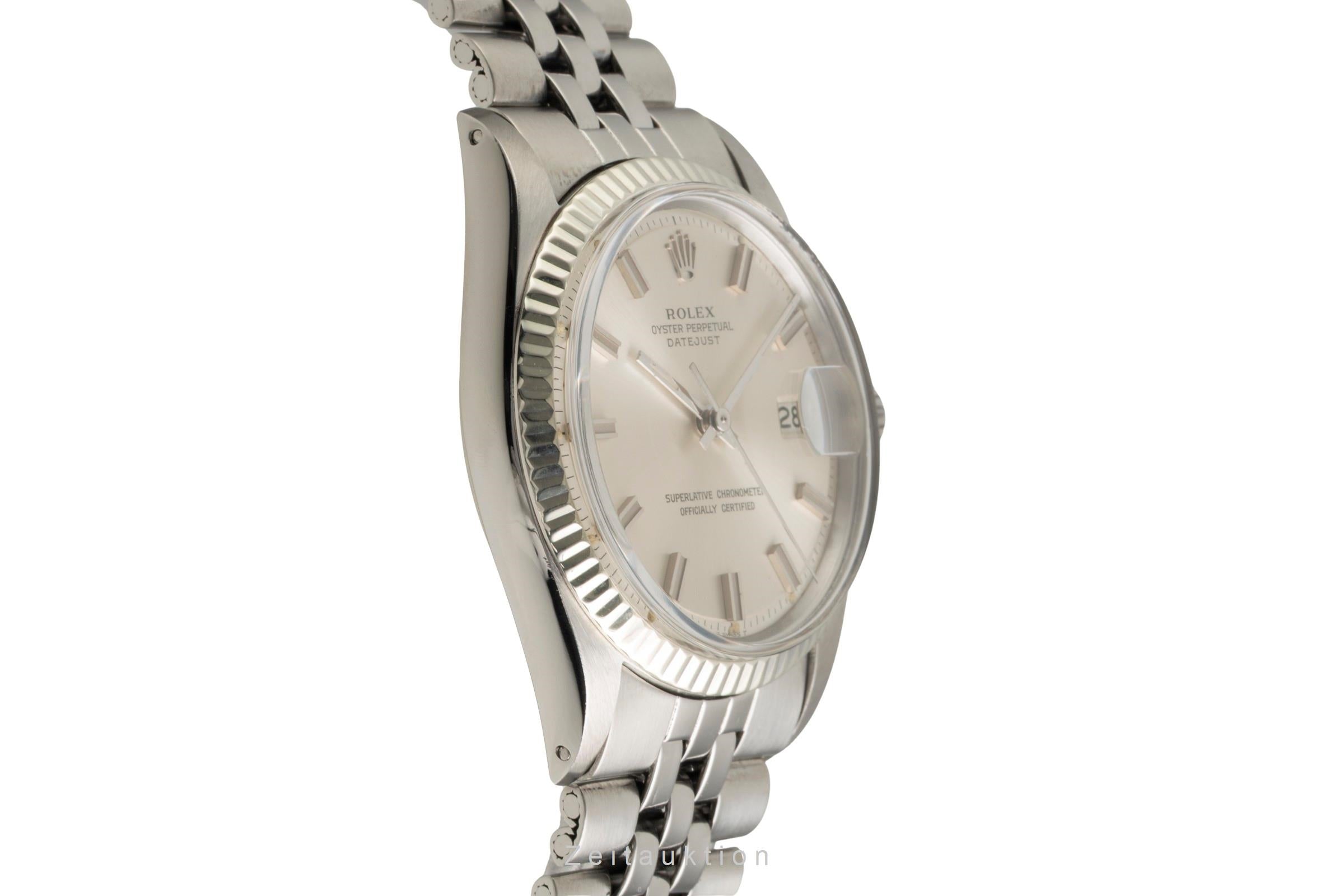 Rolex Datejust acero / oro blanco automático reloj para caballeros 1601 Vintage  [2601379]
