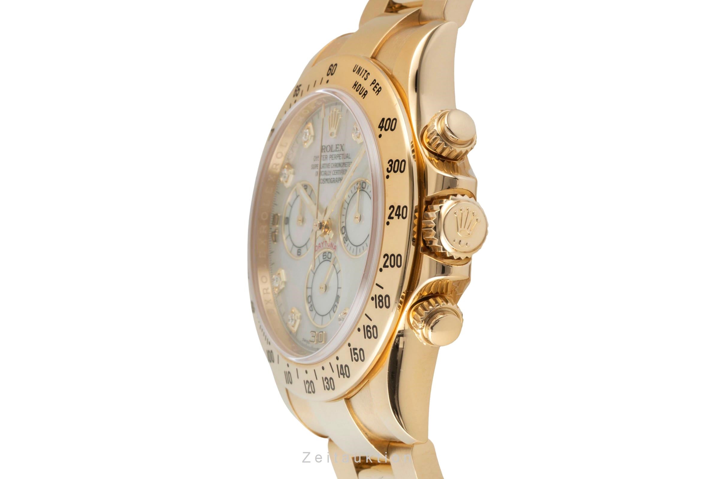 Rolex Daytona Chronograph 18k Gold MOP Diamond Dial Ref. 116528 B&P 2014 LC100 [2601384]