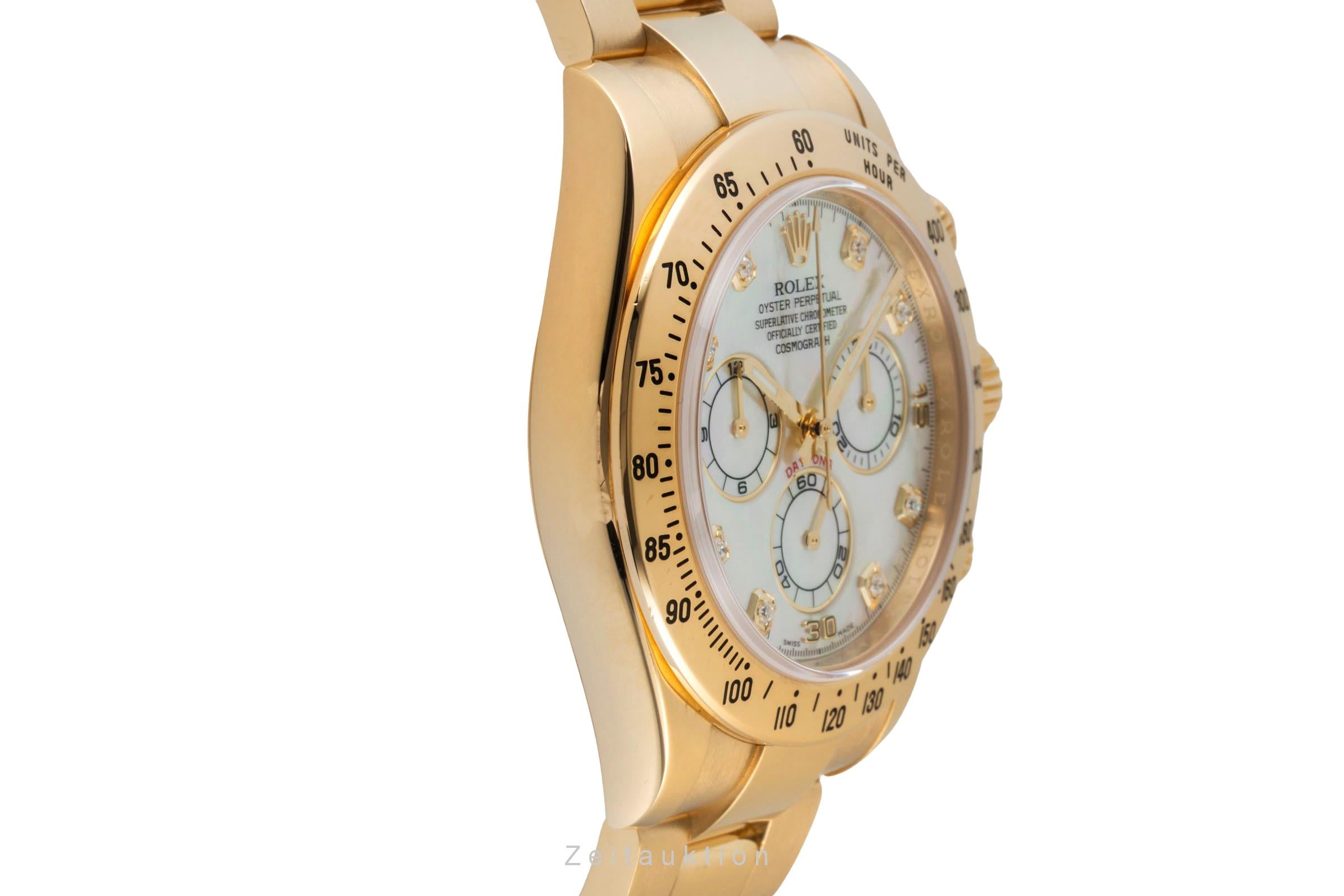 Rolex Daytona Chronograph 18k Gold MOP Diamond Dial Ref. 116528 B&P 2014 LC100 [2601384]