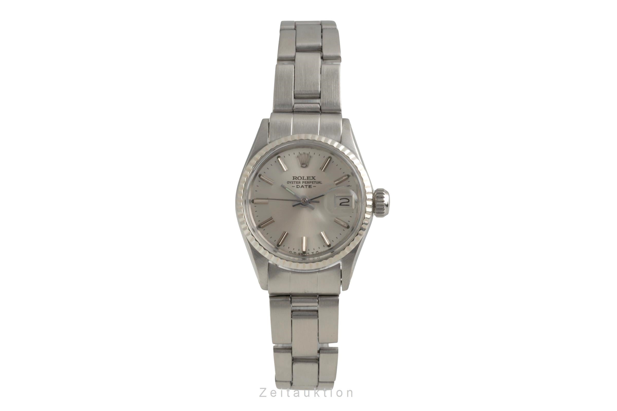 Rolex Lady Date acier / or blanc automatique montre pour femmes 6517 Vintage  [2601392]