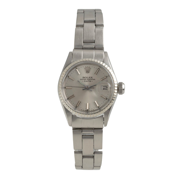 Rolex Lady Date acier / or blanc automatique montre pour femmes 6517 Vintage  [2601392]
