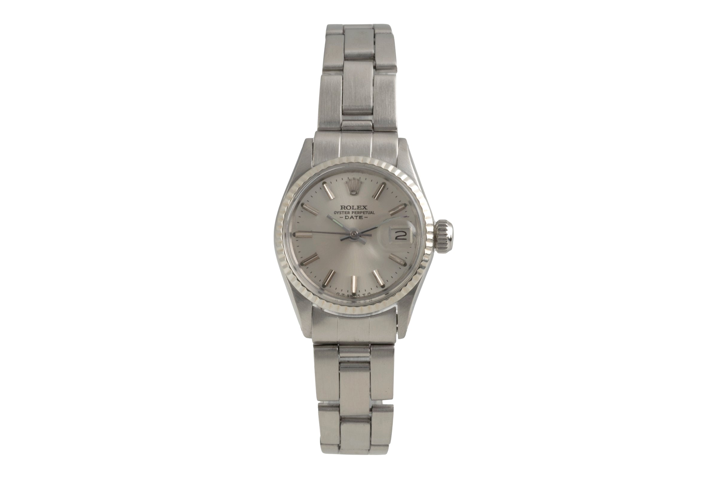 Rolex Lady Date acier / or blanc automatique montre pour femmes 6517 Vintage  [2601392]