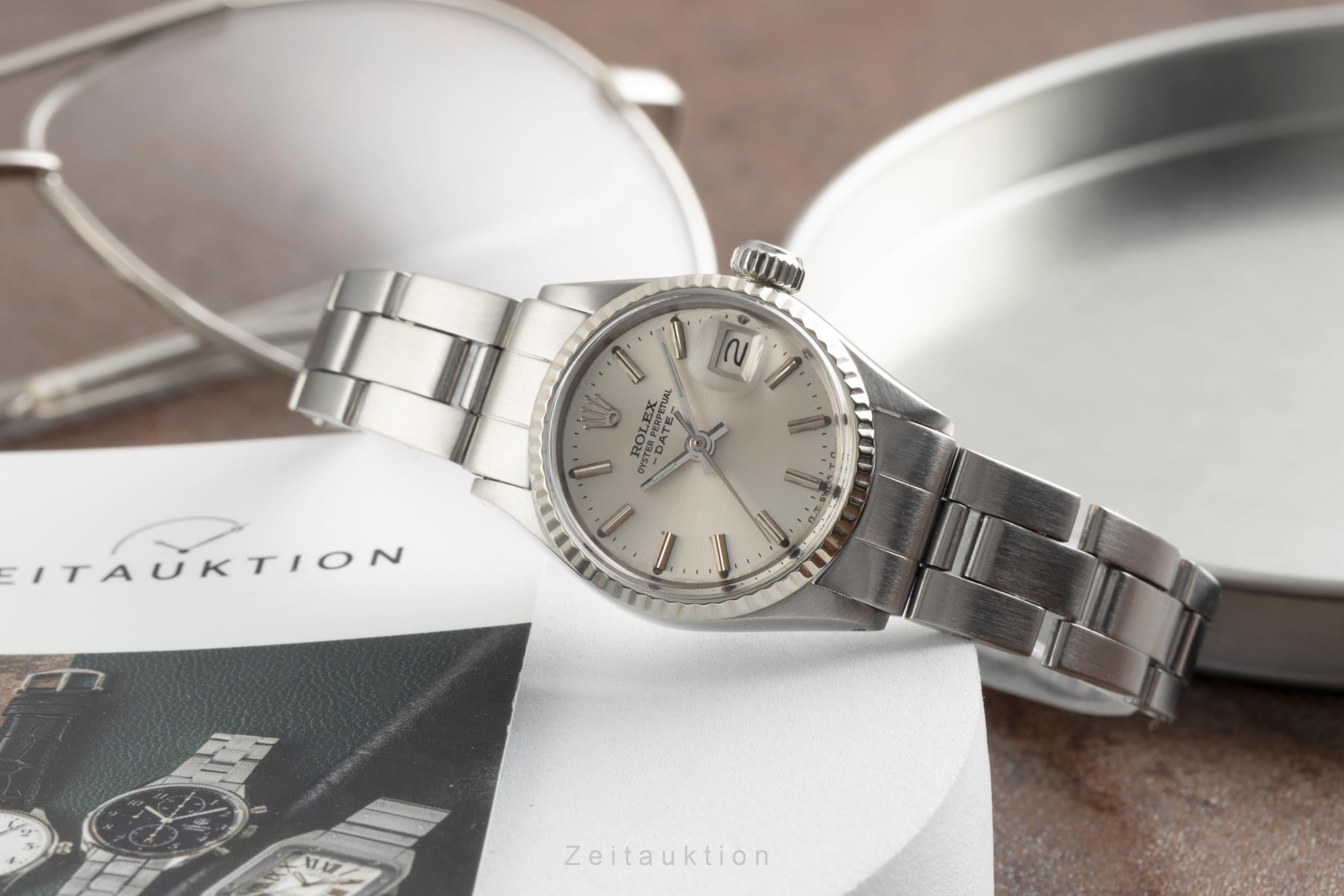 Rolex Lady Date acier / or blanc automatique montre pour femmes 6517 Vintage  [2601392]