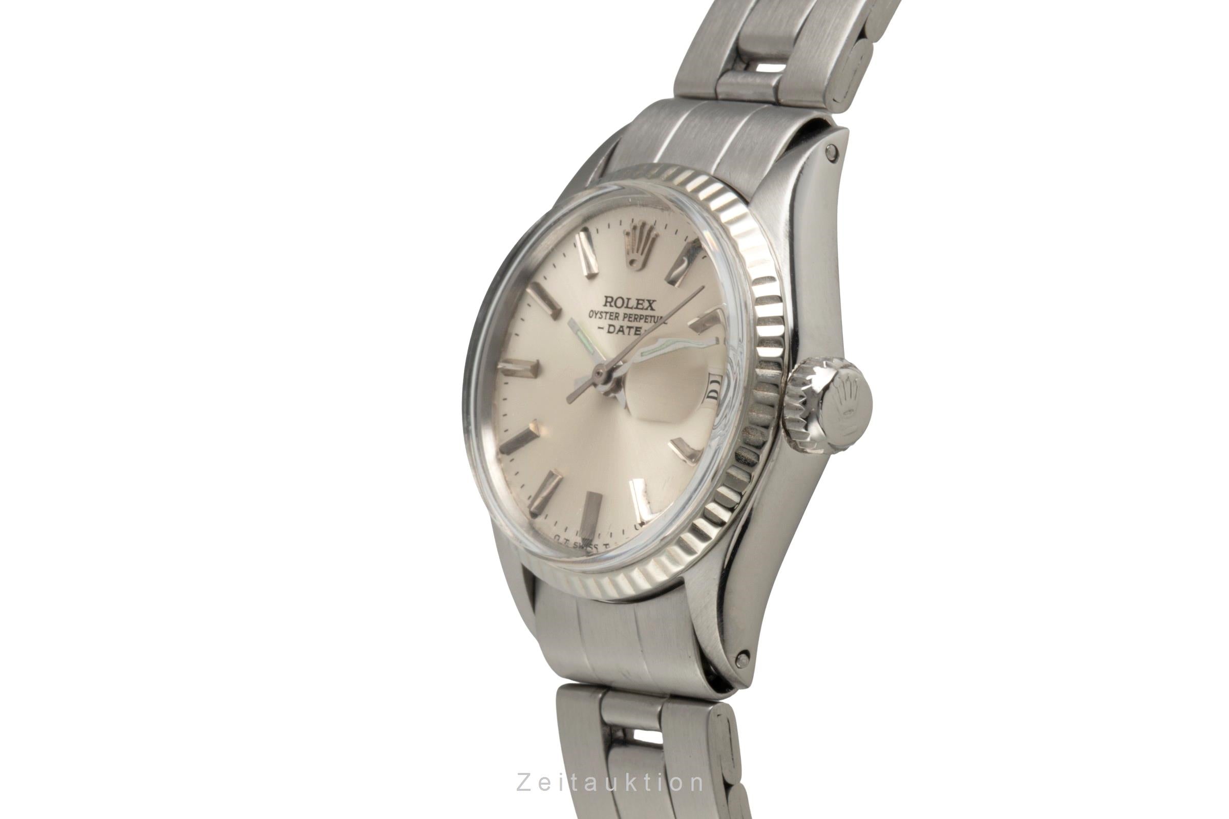 Rolex Lady Date acier / or blanc automatique montre pour femmes 6517 Vintage  [2601392]