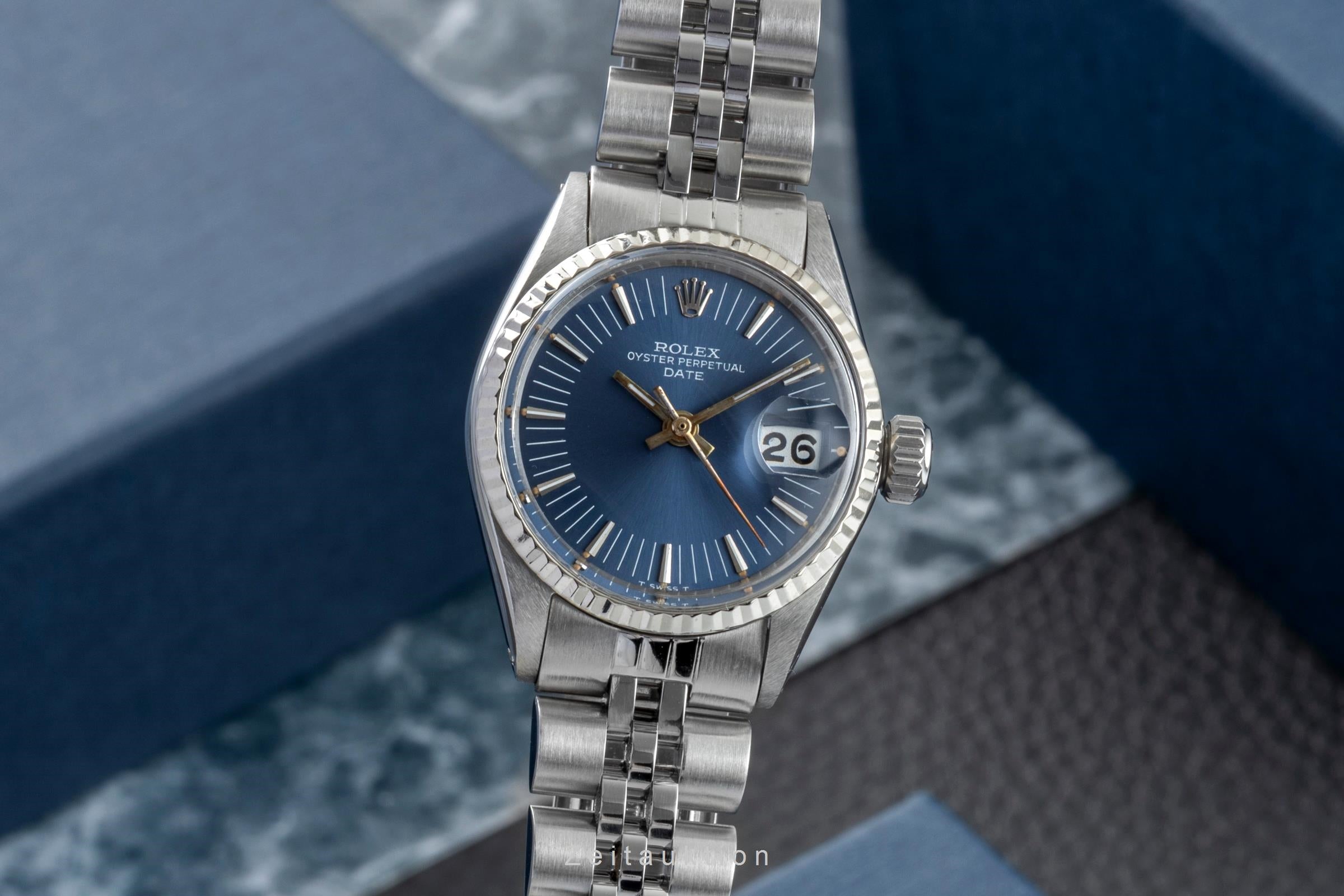 Rolex Date acier / or blanc automatique montre pour femmes 6517 Vintage  [2601394]