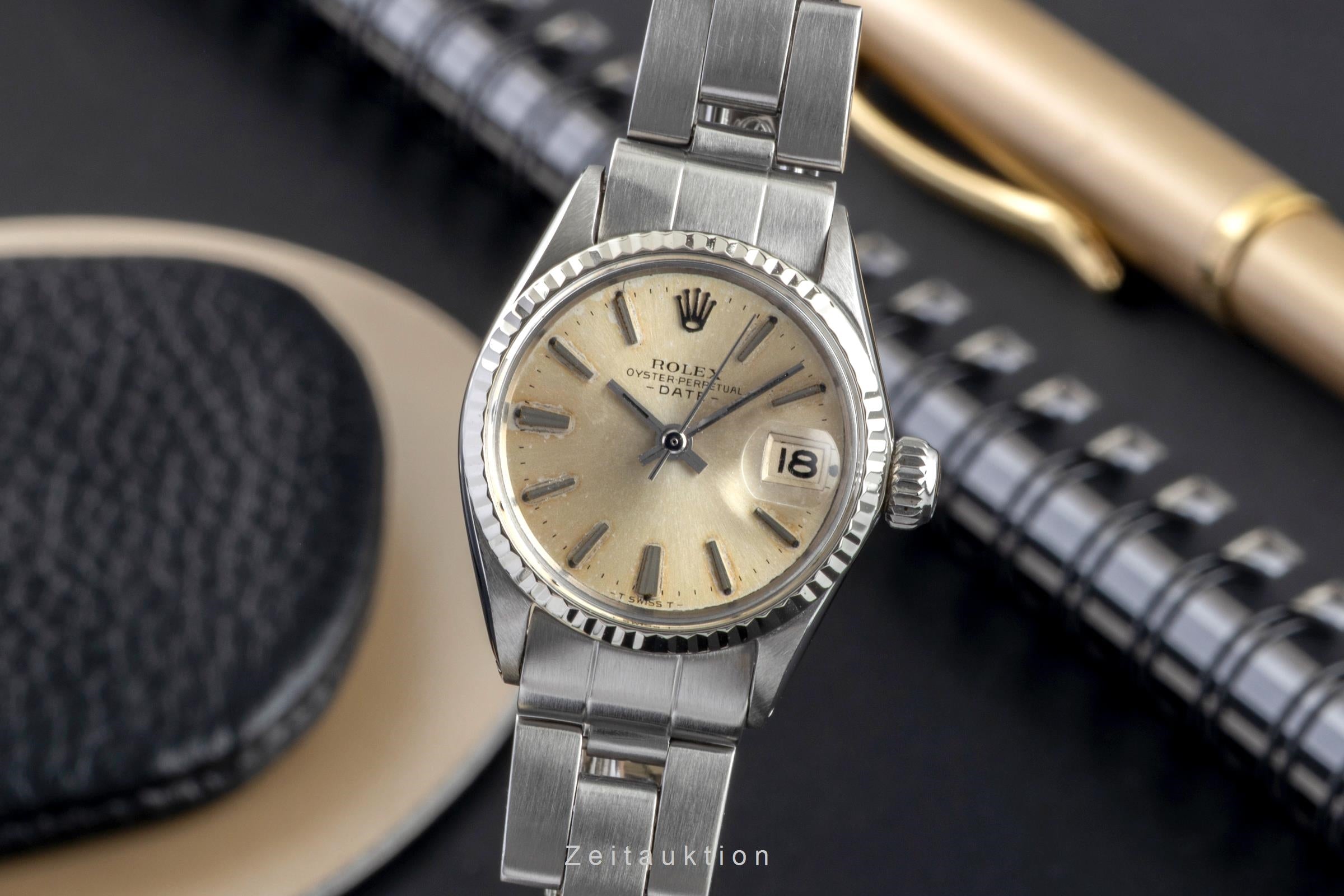 Rolex Lady Date steel / white gold automatic women's watch 6517 Vintage  [2601397]