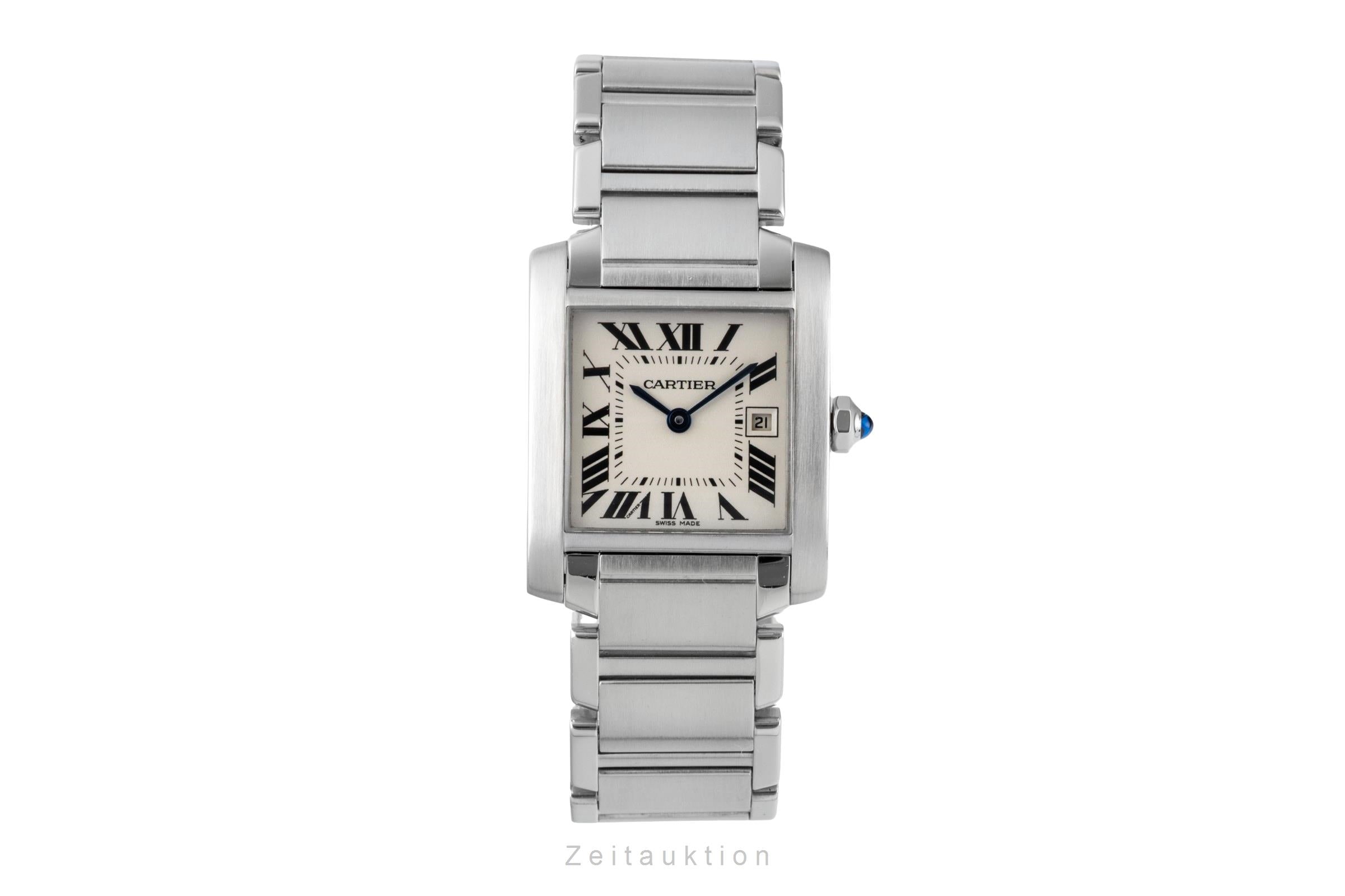 Cartier Tank Francaise steel quartz women's watch W51011Q3  [2601398]