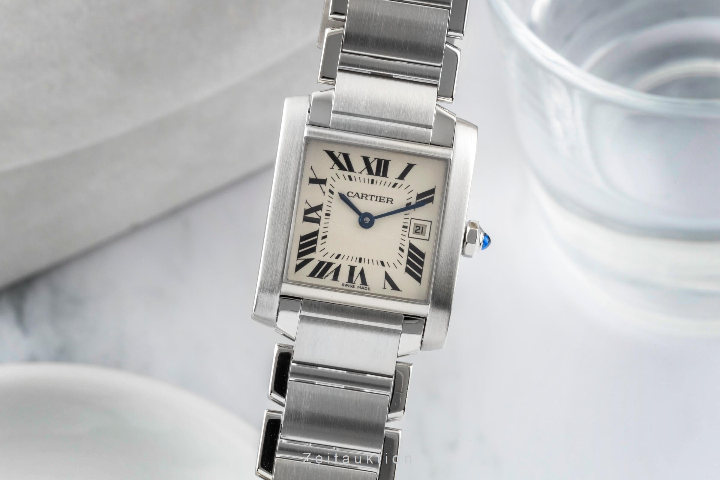 Cartier Tank Francaise steel quartz women's watch W51011Q3  [2601398]