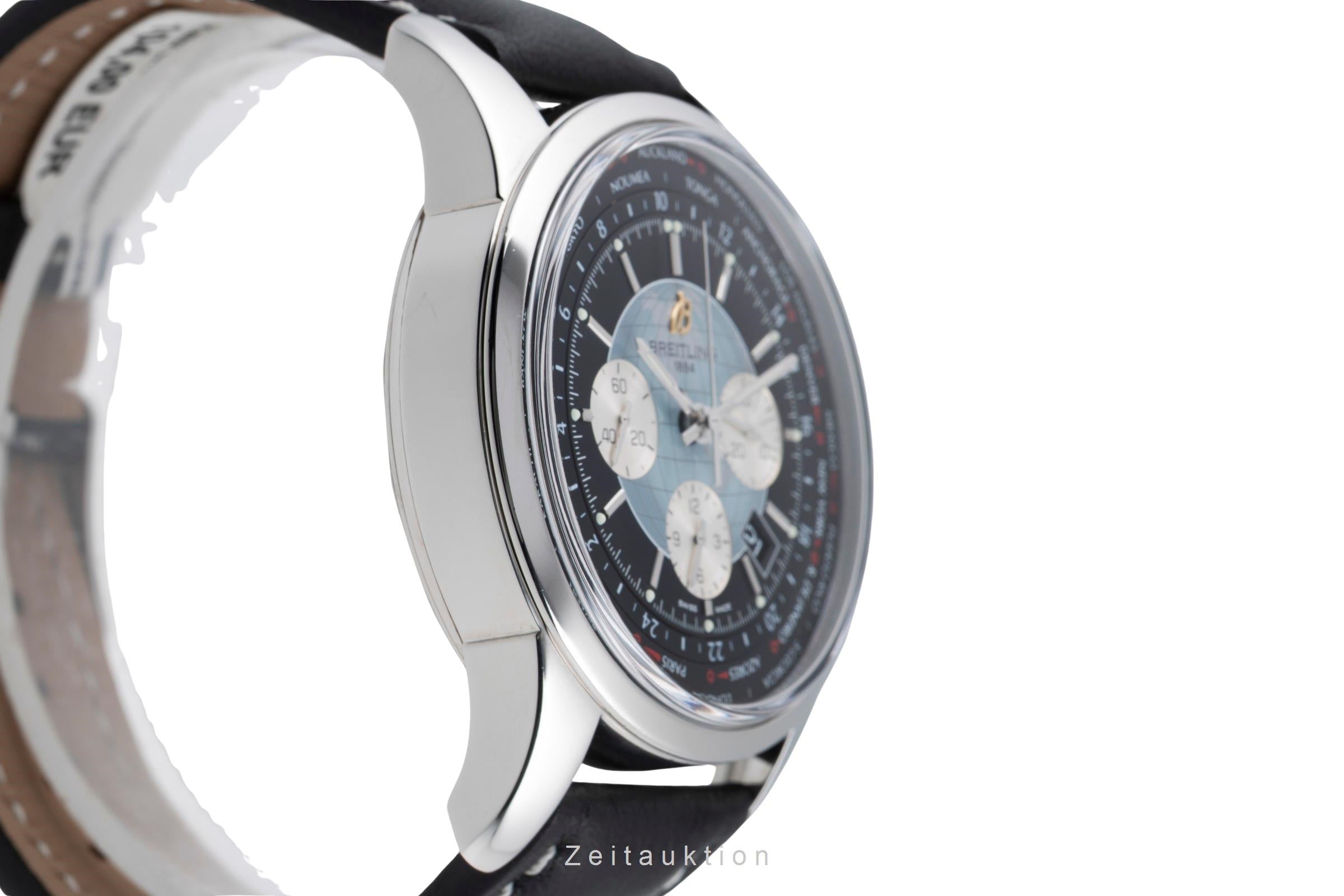 Breitling Transocean Chronograph Unitime Automatik Stahl Ref. AB0510U4/BB62 B&P [2601399]