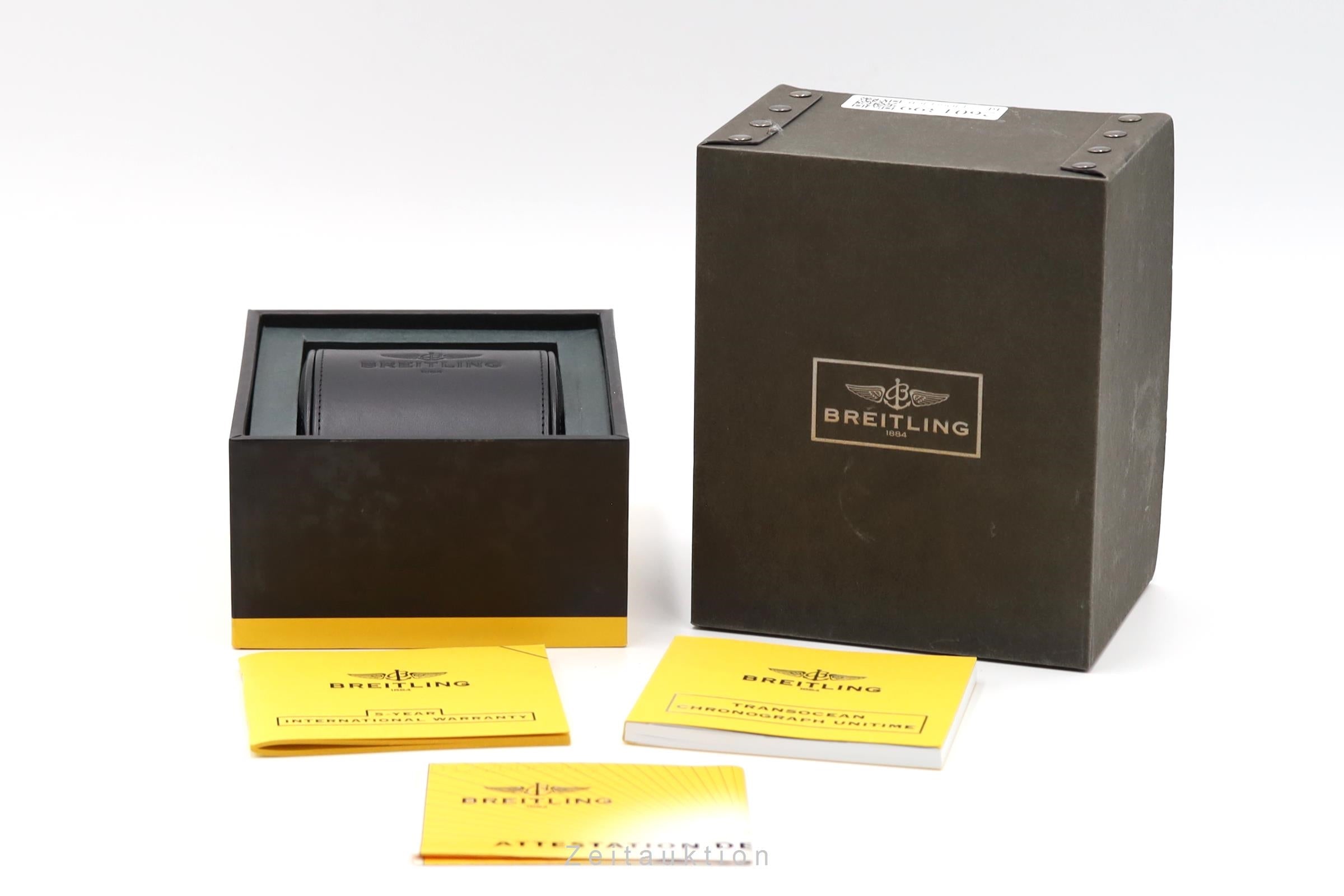 Breitling Transocean Chronograph Unitime Automatik Stahl Ref. AB0510U4/BB62 B&P [2601399]