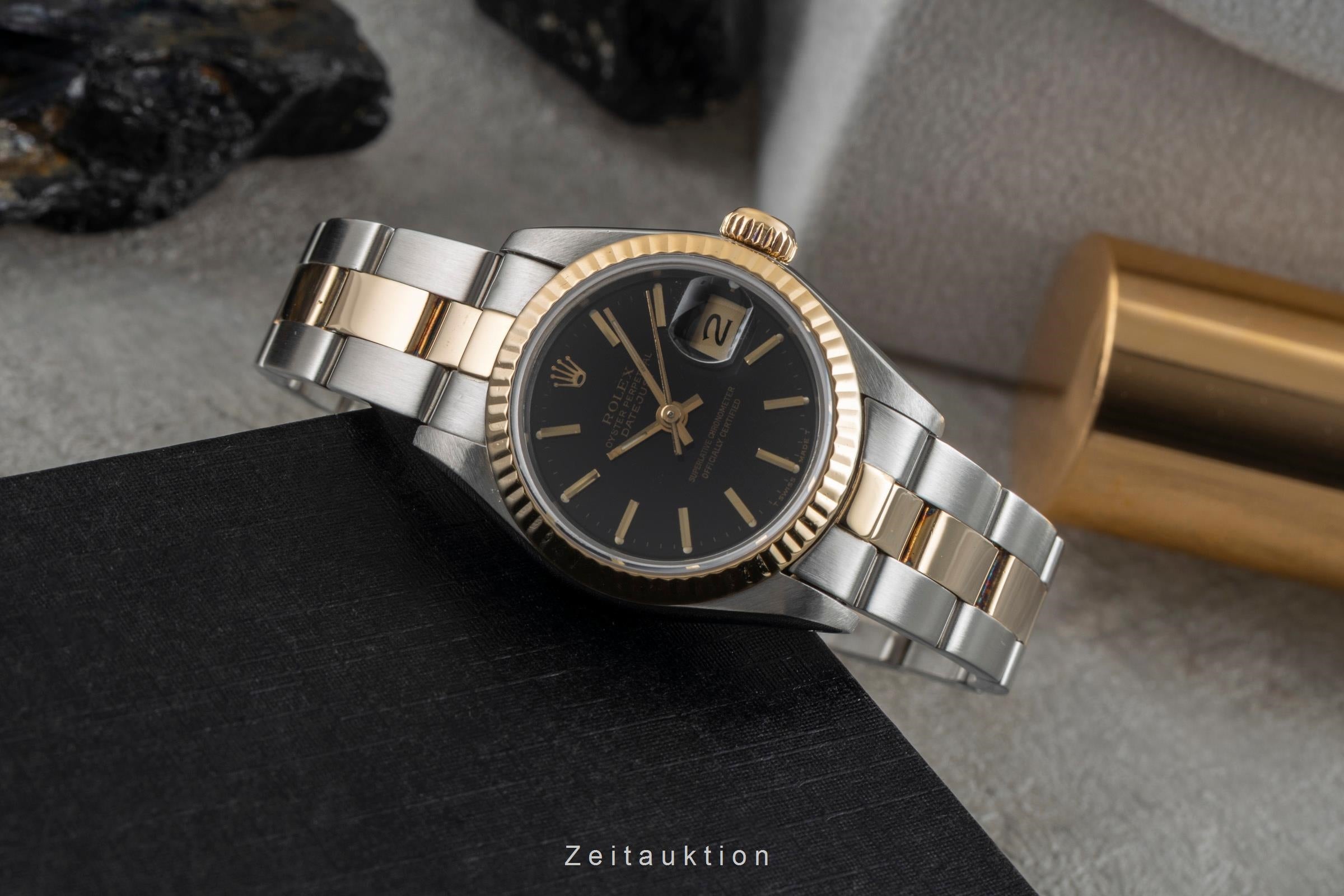 Rolex Datejust Stahl / Gold Pyramid-Dial Automatik Damenuhr Ref. 69173 [2601401]