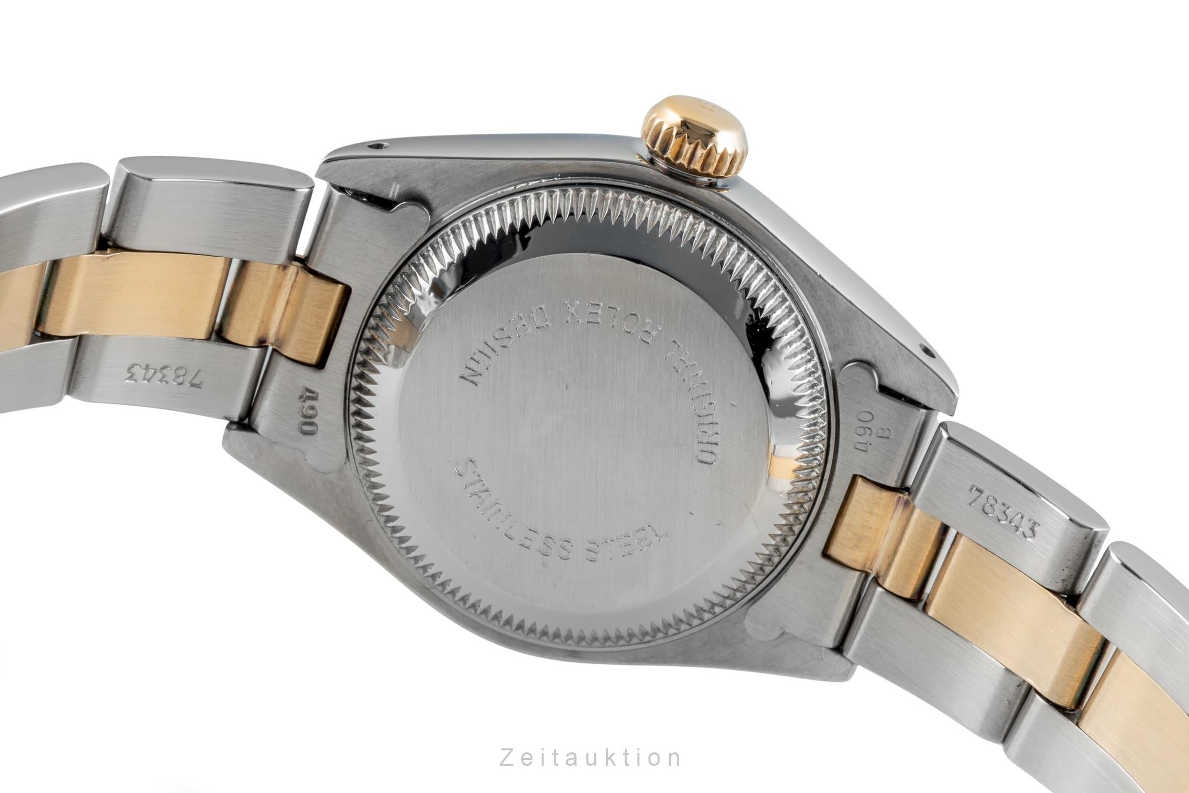 Rolex Datejust Stahl / Gold Pyramid-Dial Automatik Damenuhr Ref. 69173 [2601401]