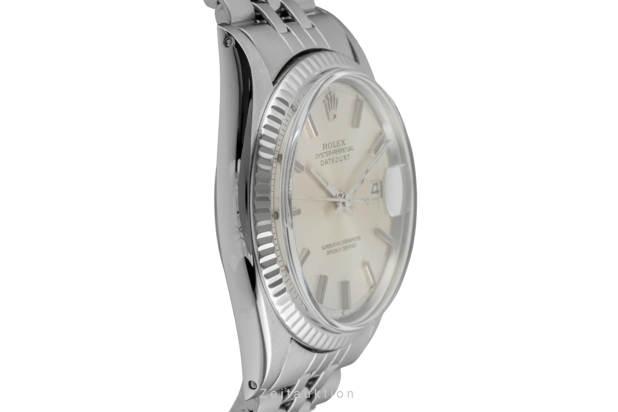 Rolex Datejust acier / or blanc automatique montre pour hommes 1601 Vintage  [2601408]