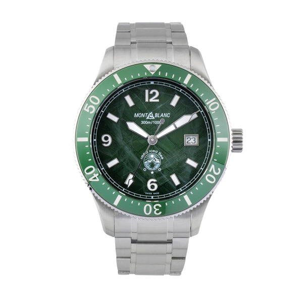 Montblanc 1858 Iced Sea Stahl Automatik Herrenuhr Ref. 129373 Box & Papiere  [2601410]