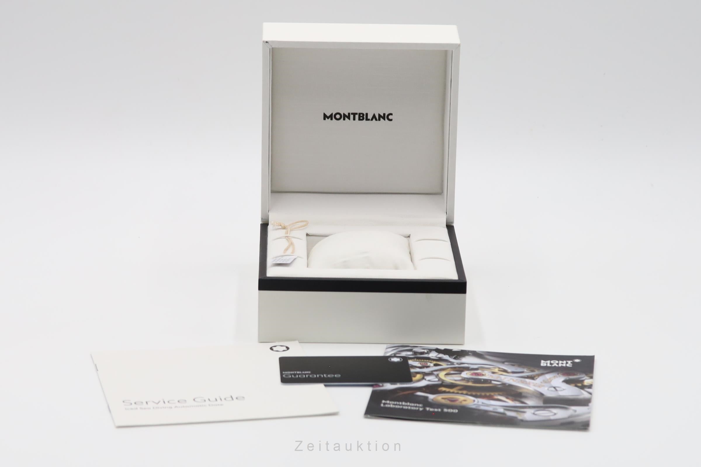 Montblanc 1858 Iced Sea Stahl Automatik Herrenuhr Ref. 129373 Box & Papiere  [2601410]
