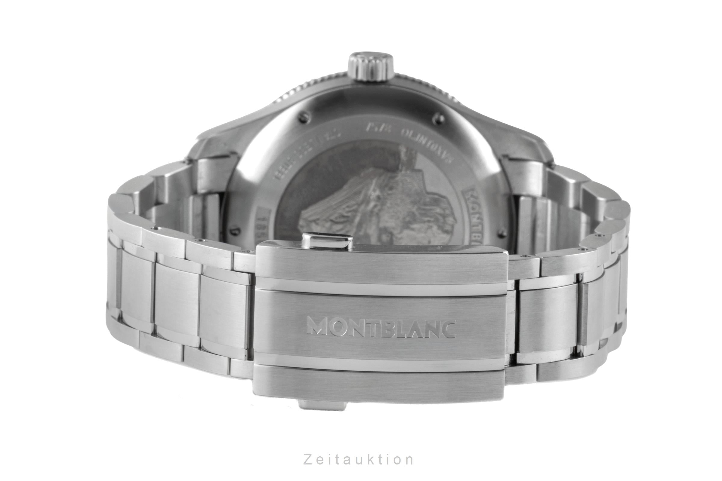 Montblanc 1858 Iced Sea Stahl Automatik Herrenuhr Ref. 129373 Box & Papiere  [2601410]