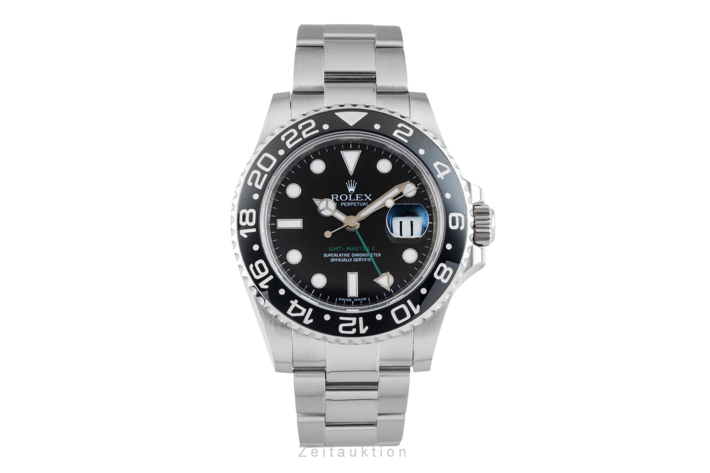 Rolex GMT-Master II Oyster Edelstahl Automatik Herrenuhr Ref. 116710LN B&P 2009 [2601413]