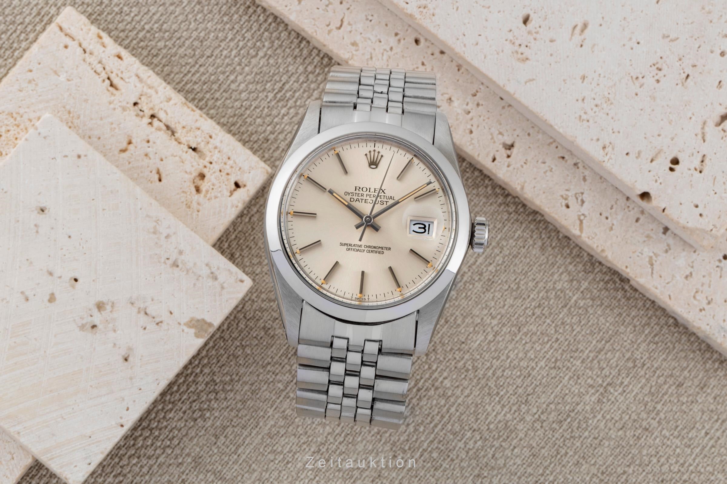 Rolex Datejust acier automatique montre pour hommes 16000 Vintage  [2601414]