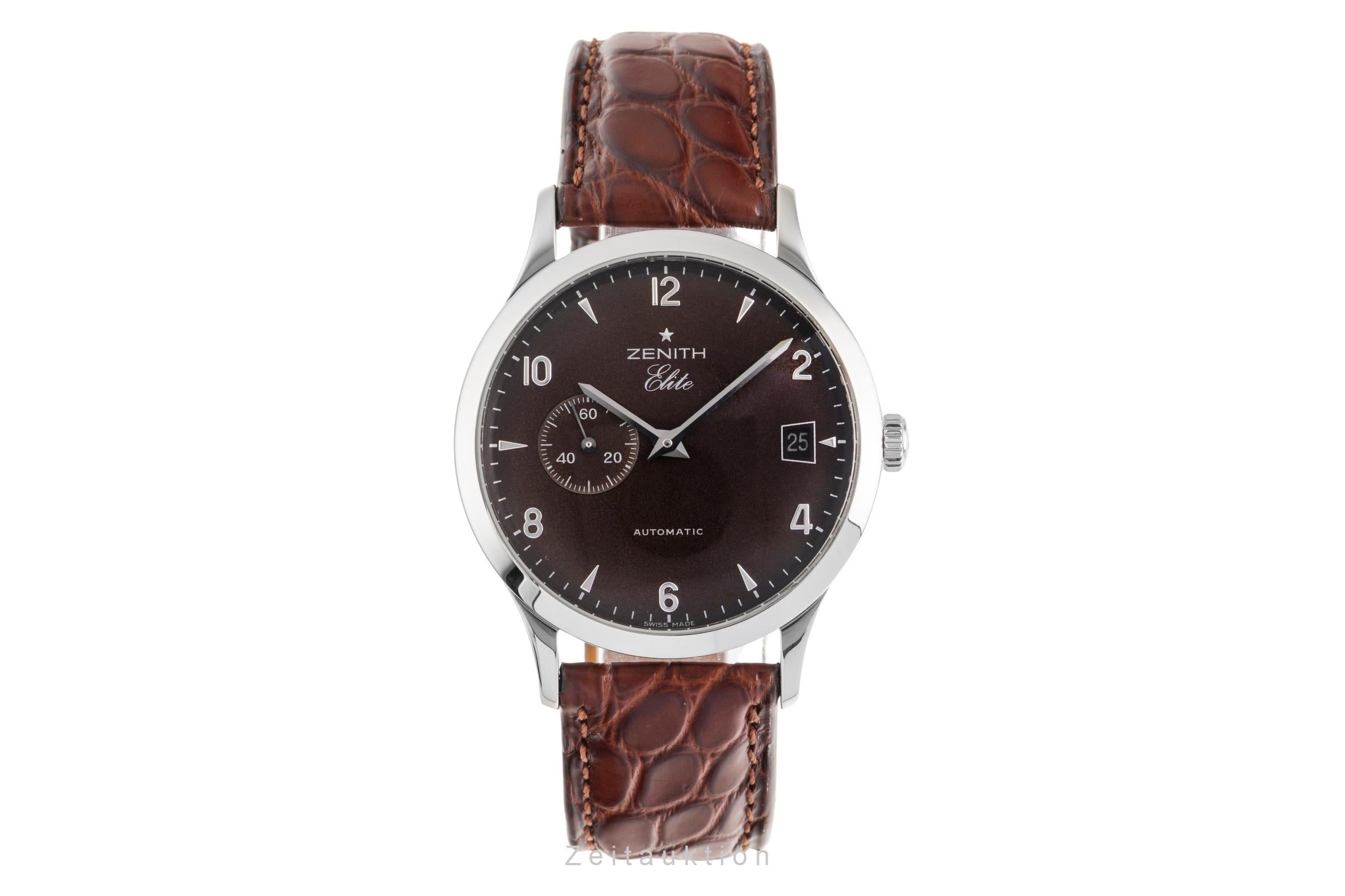 Zenith Elite Classique Automatik Stahl Herrenuhr Ref. 01.0125.680 B&P 2006 [2601415]