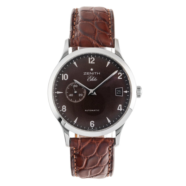 Zenith Elite Classique Automatik Stahl Herrenuhr Ref. 01.0125.680 B&P 2006 [2601415]