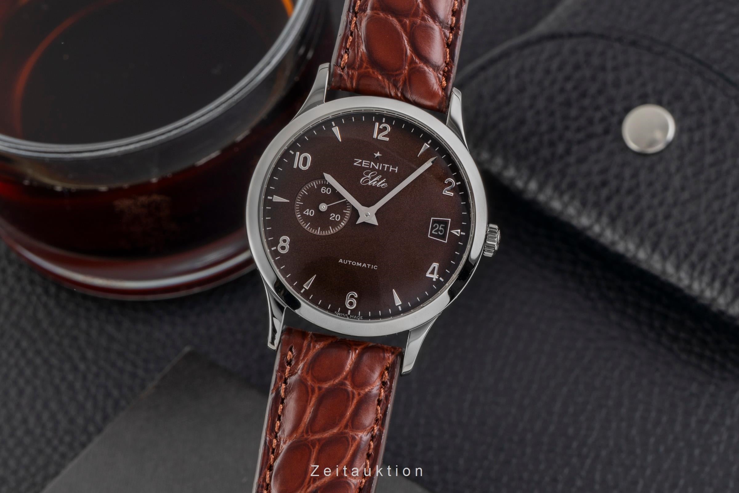 Zenith Elite Classique Automatik Stahl Herrenuhr Ref. 01.0125.680 B&P 2006 [2601415]