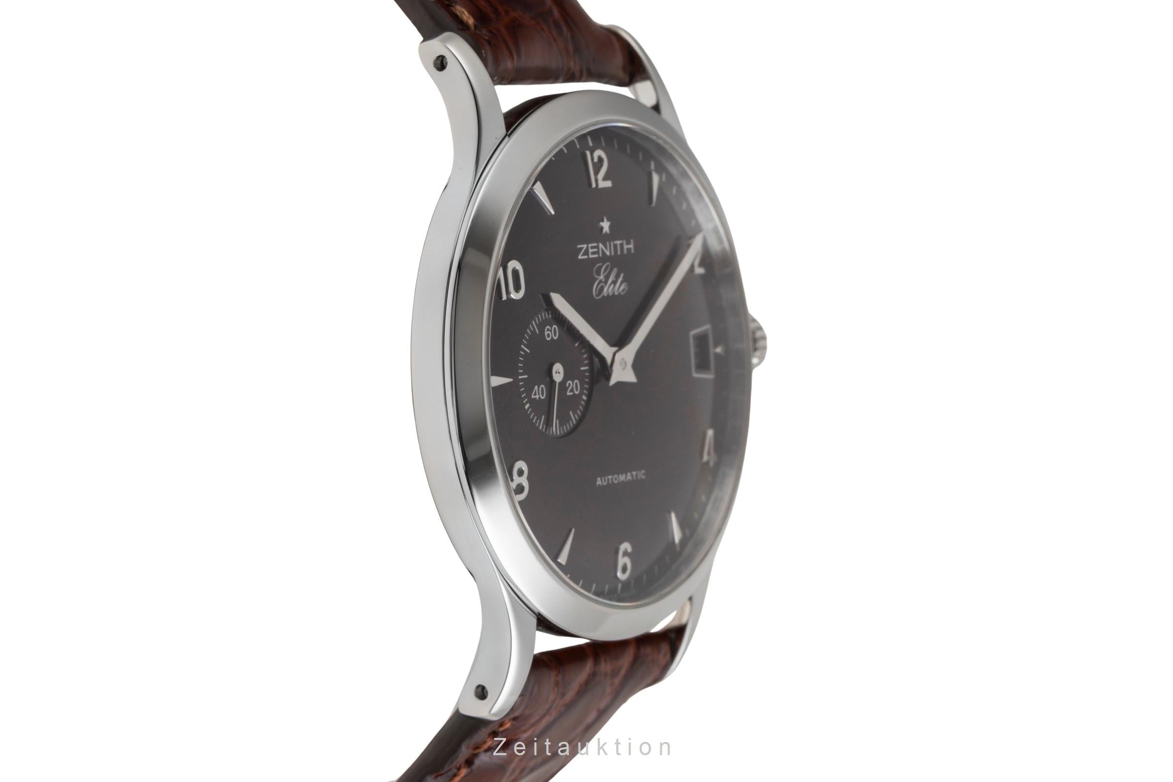 Zenith Elite Classique Automatik Stahl Herrenuhr Ref. 01.0125.680 B&P 2006 [2601415]