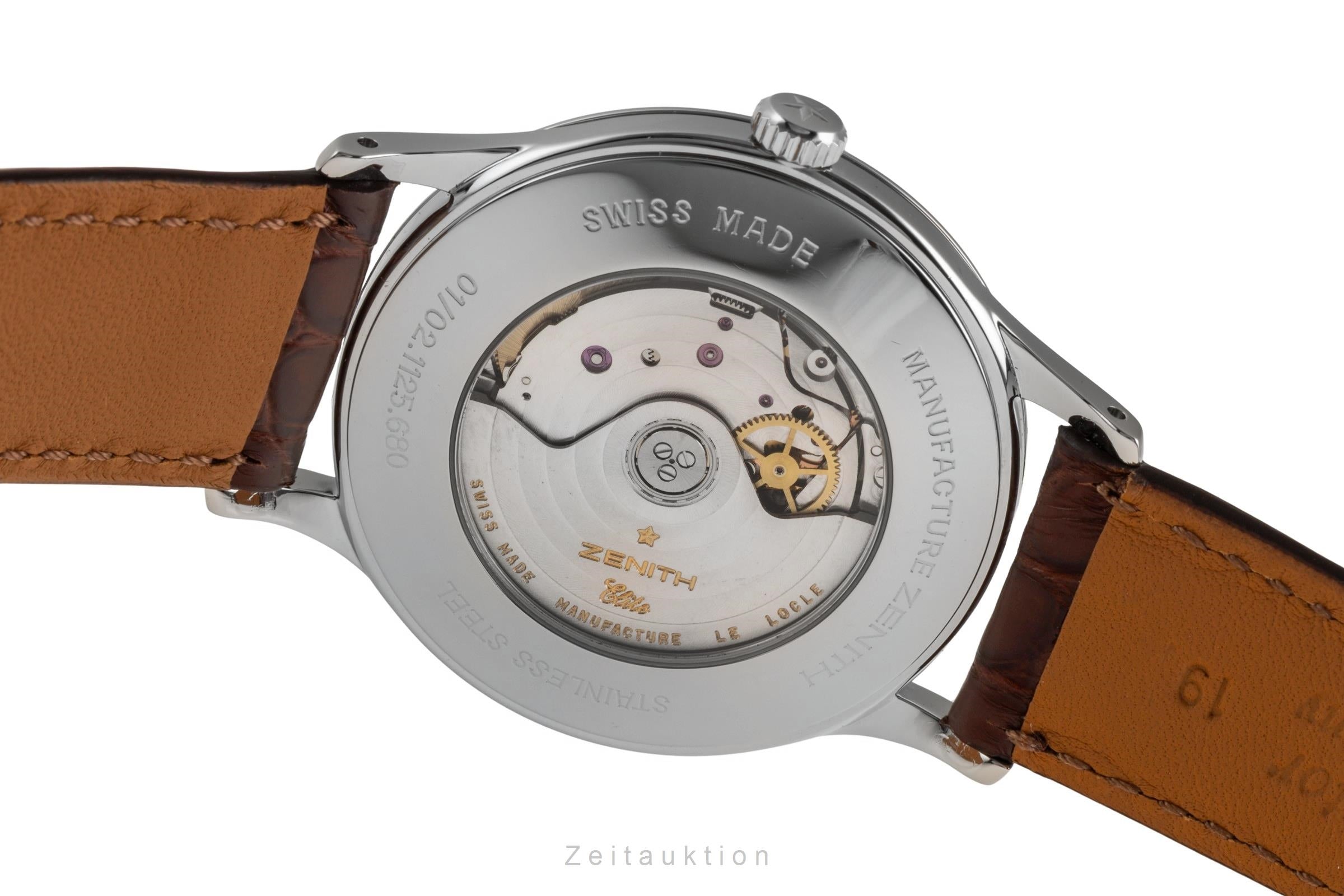 Zenith Elite Classique Automatik Stahl Herrenuhr Ref. 01.0125.680 B&P 2006 [2601415]