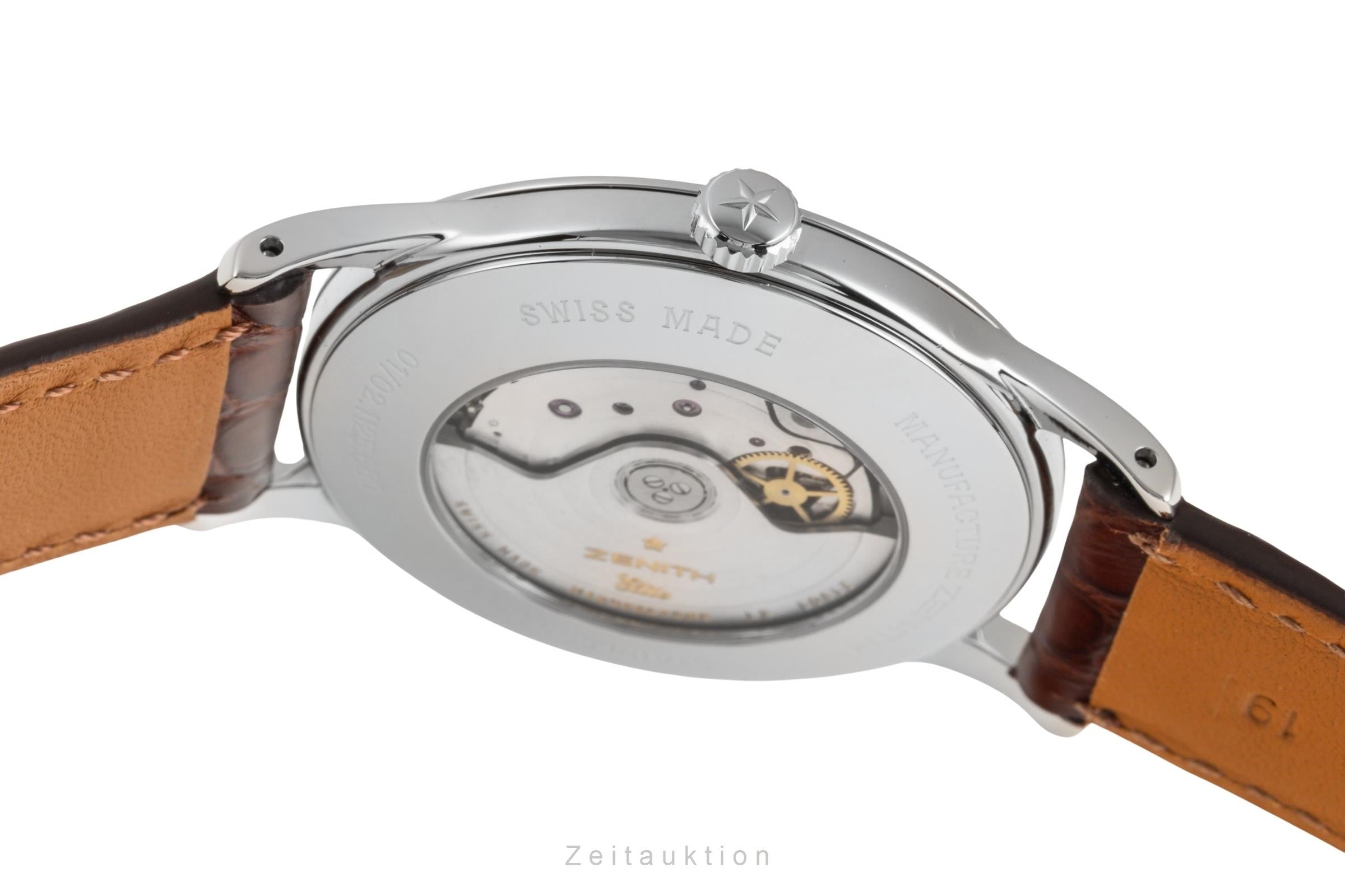 Zenith Elite Classique Automatik Stahl Herrenuhr Ref. 01.0125.680 B&P 2006 [2601415]
