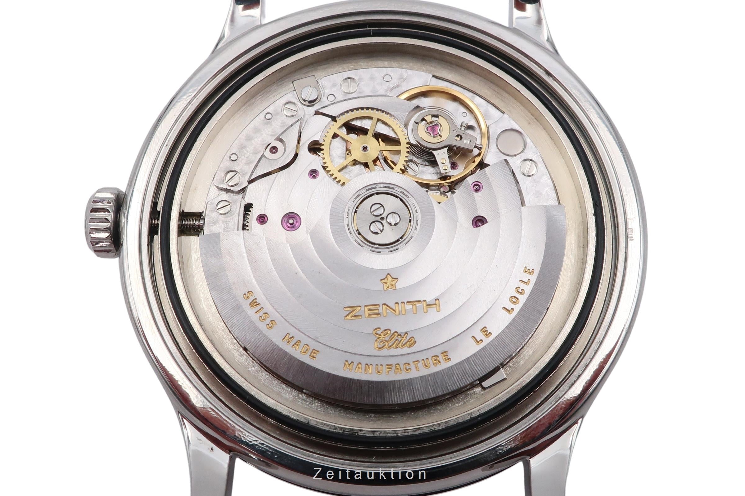 Zenith Elite Classique Automatik Stahl Herrenuhr Ref. 01.0125.680 B&P 2006 [2601415]