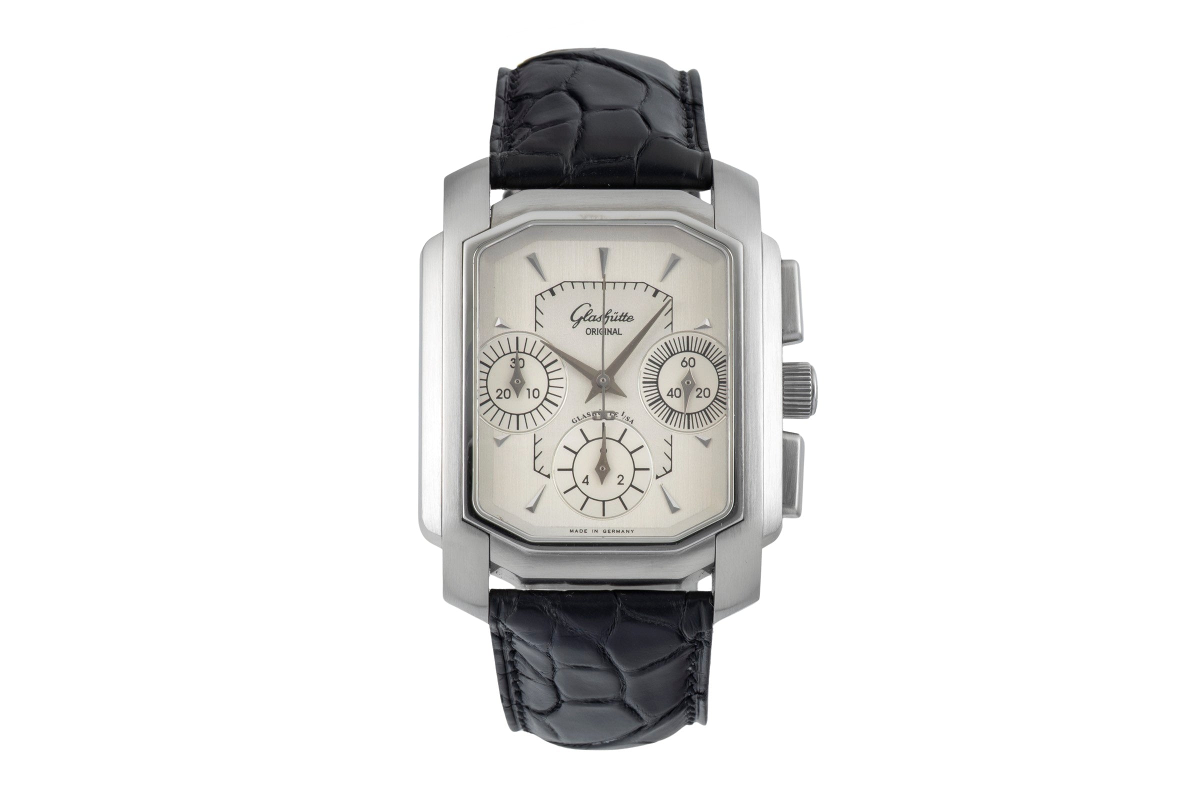 Glashütte Senator Chronograph Stahl Automatik Ref. 1-39-31-06-04-04 B&P 2000 [2601416]