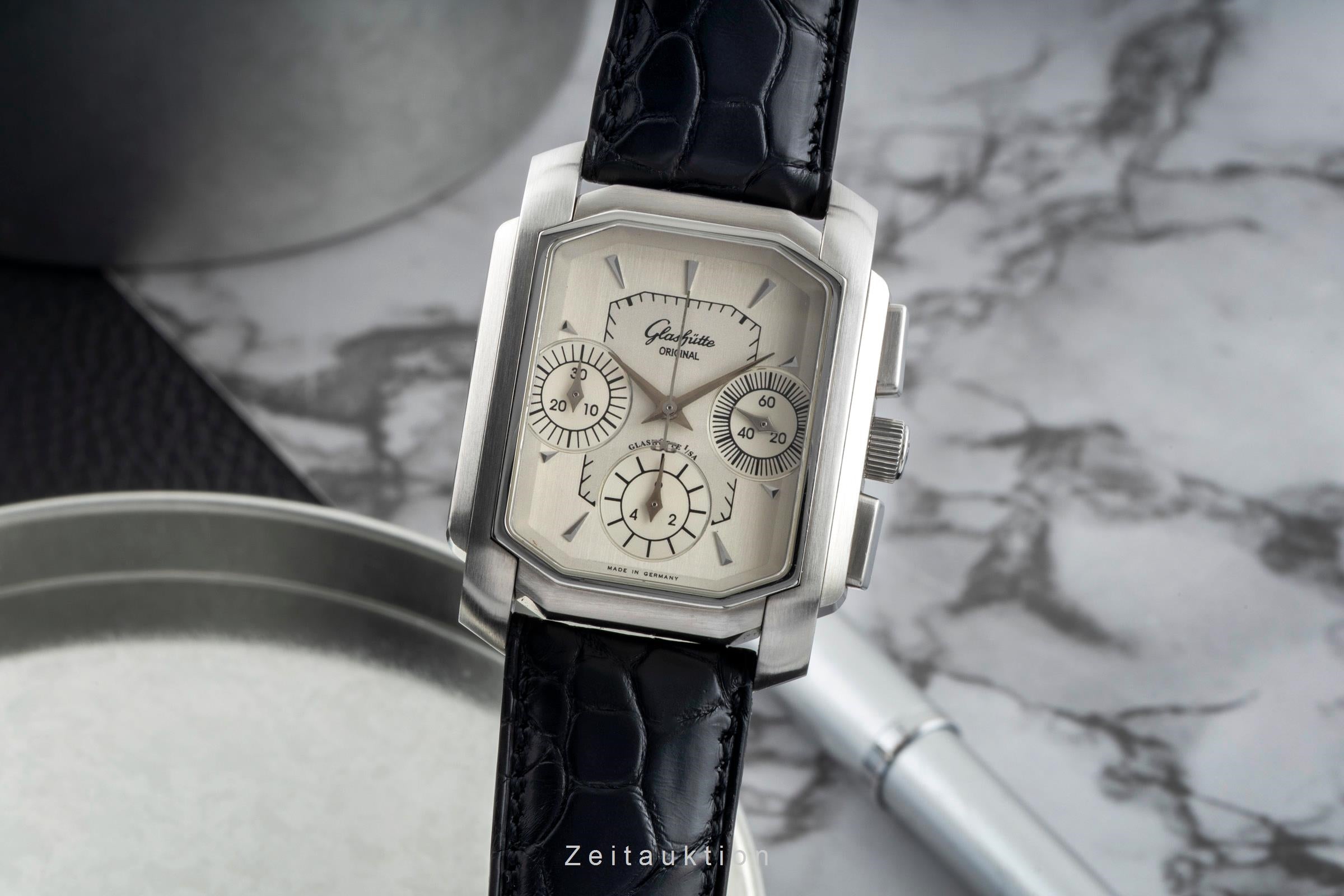 Glashütte Senator Chronograph Stahl Automatik Ref. 1-39-31-06-04-04 B&P 2000 [2601416]